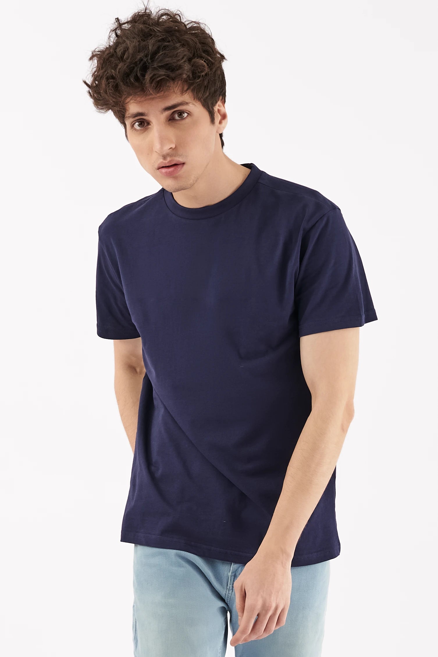 Men's Crew Neck T-Shirt Blue