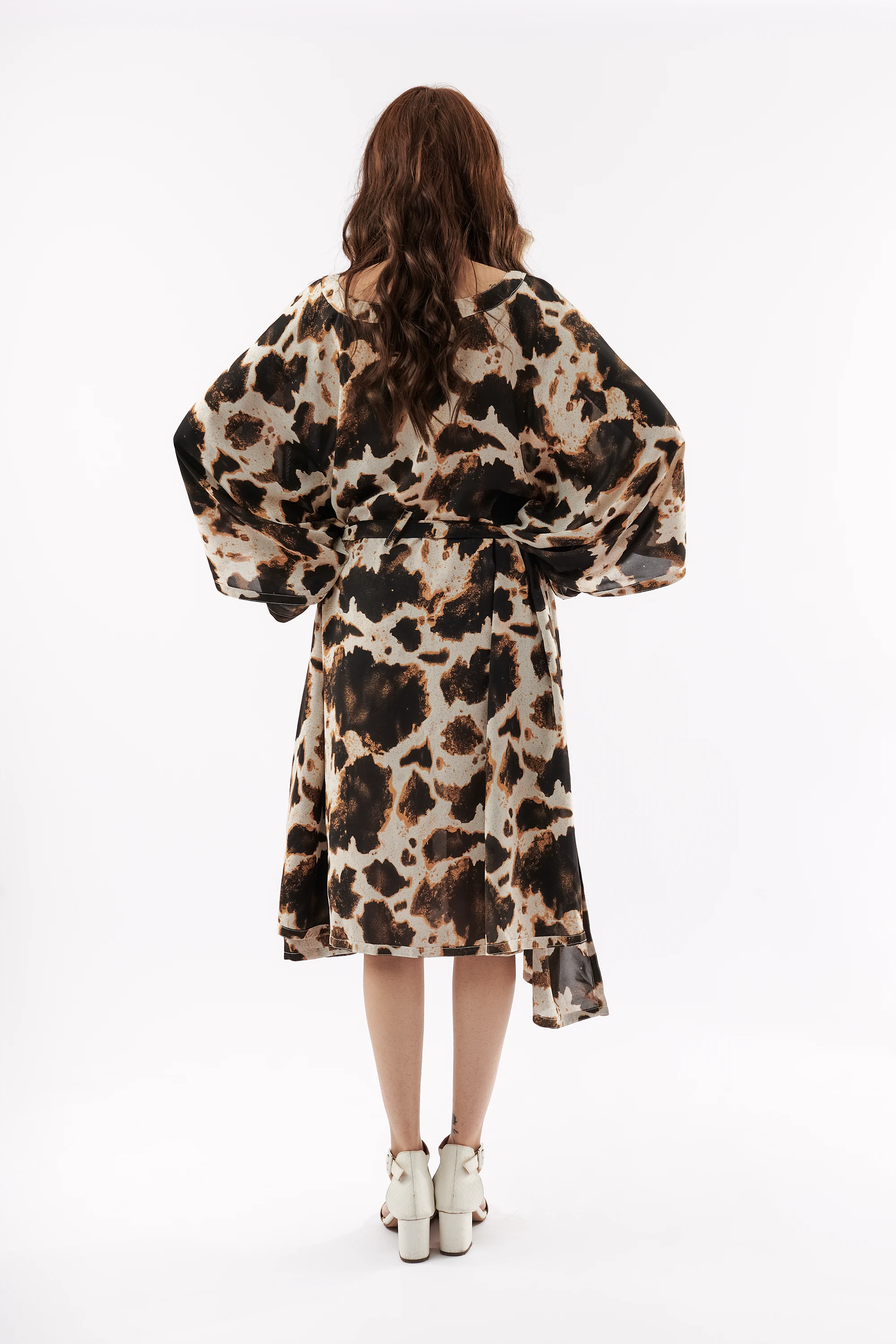 Women's Cow Print Kaftan Dress