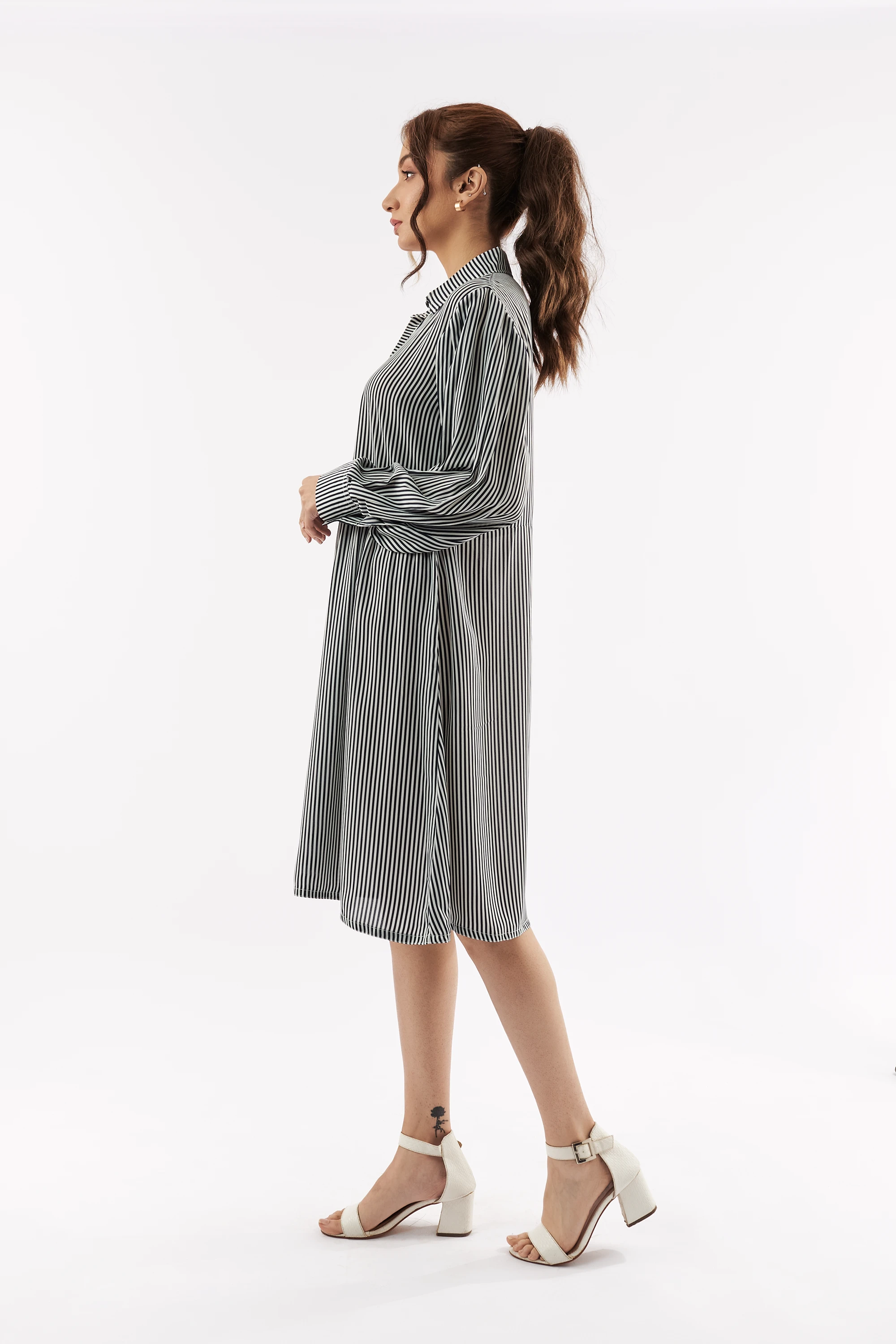 Women's Striped Button Down Maxi