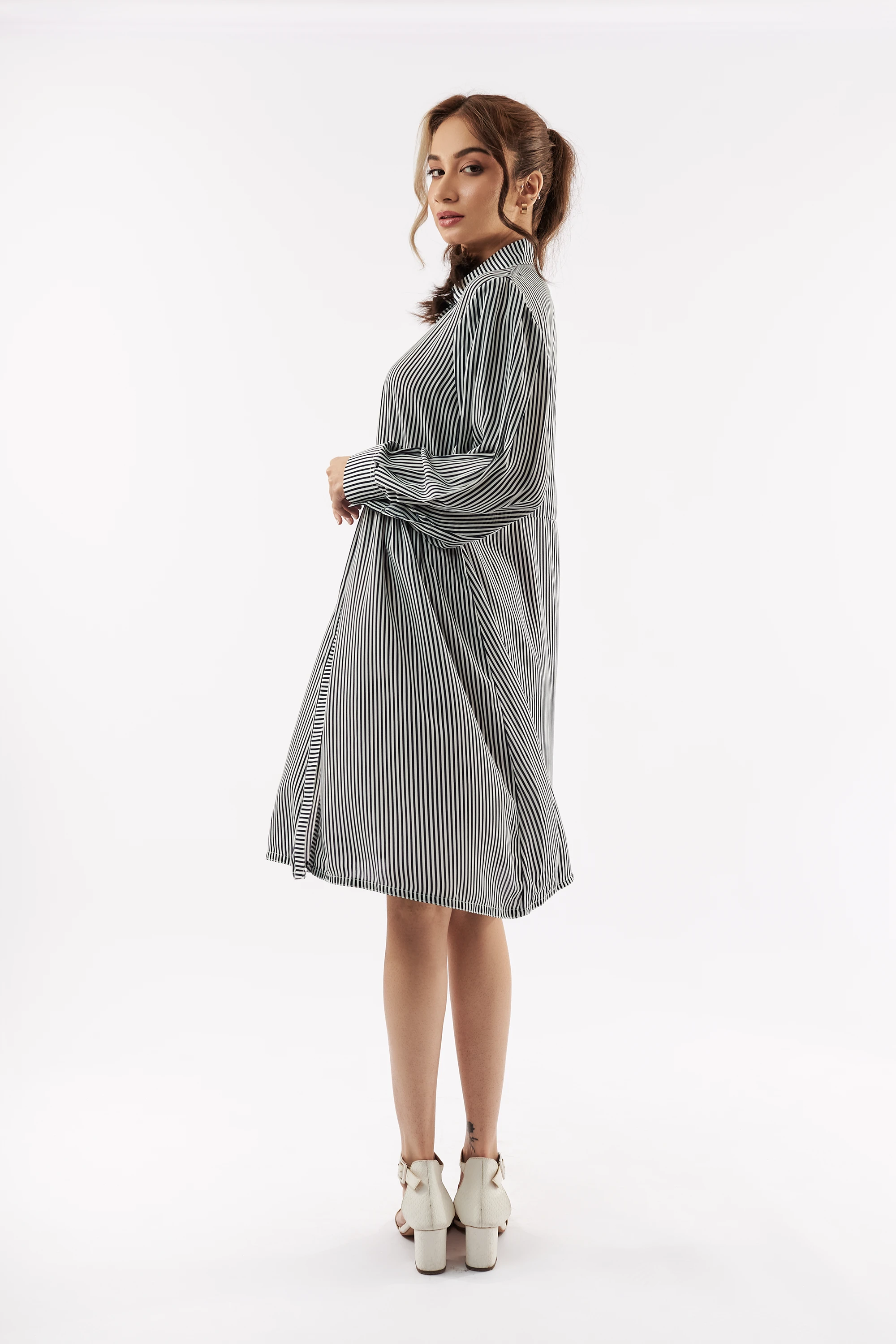Women's Striped Button Down Maxi