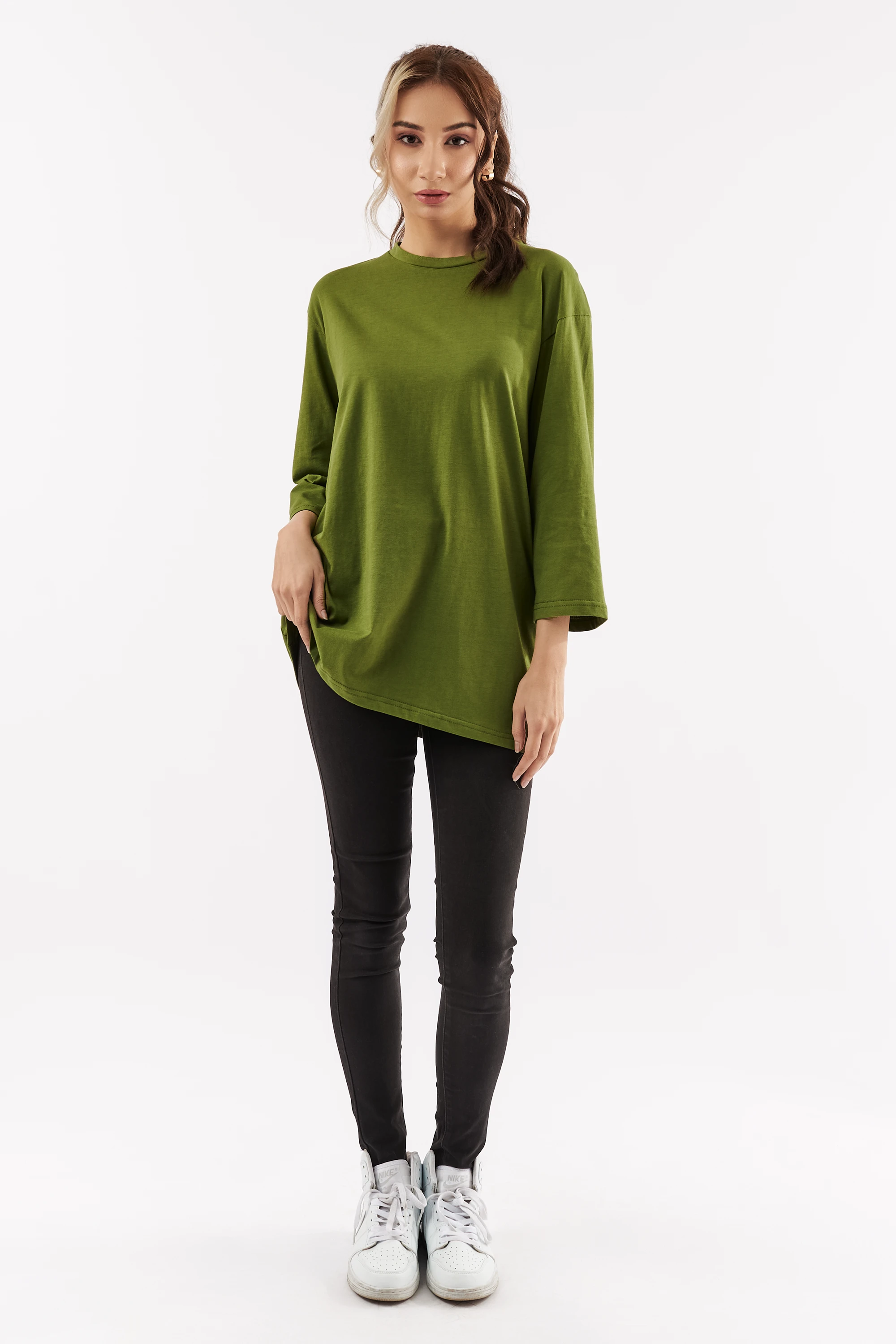 Women's Essential Oversized T-Shirt Olive Green