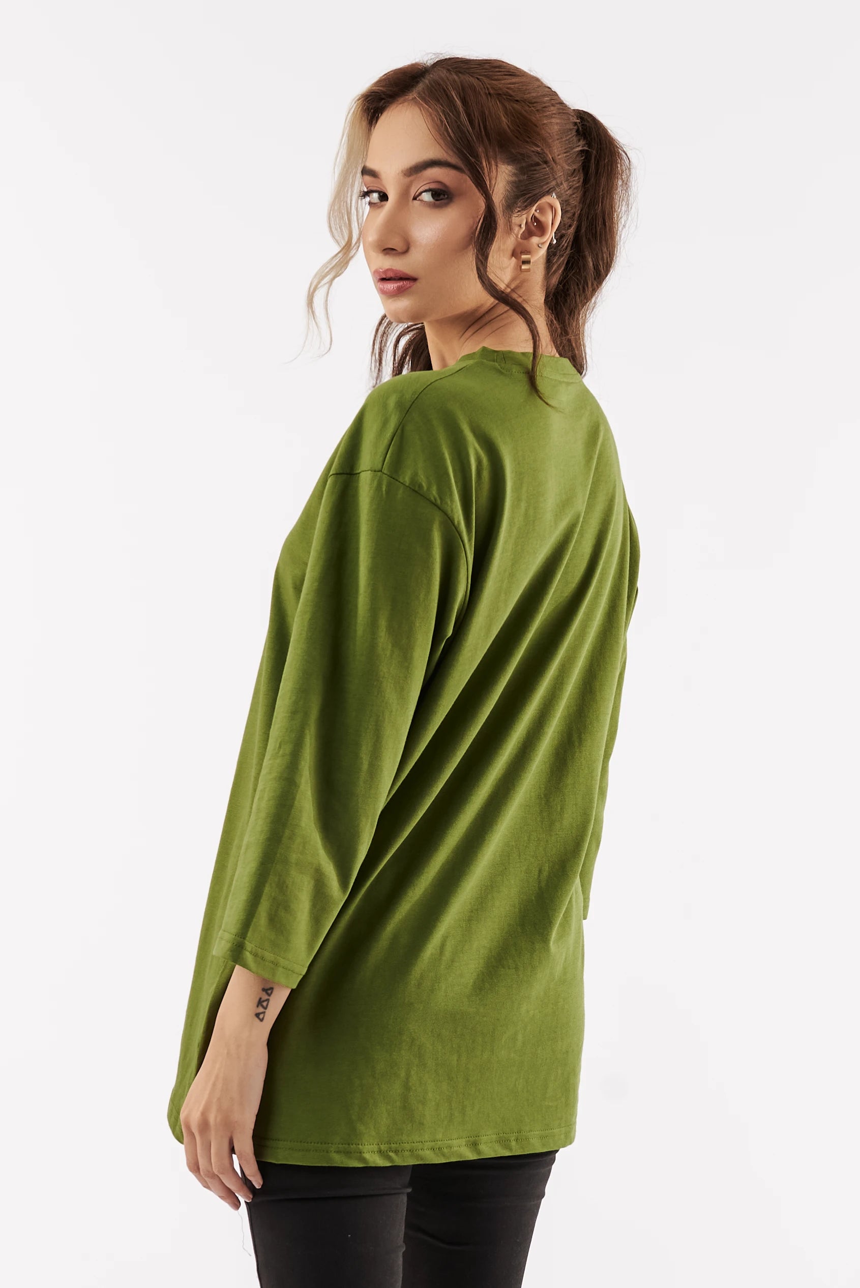 Women's Essential Oversized T-Shirt Olive Green