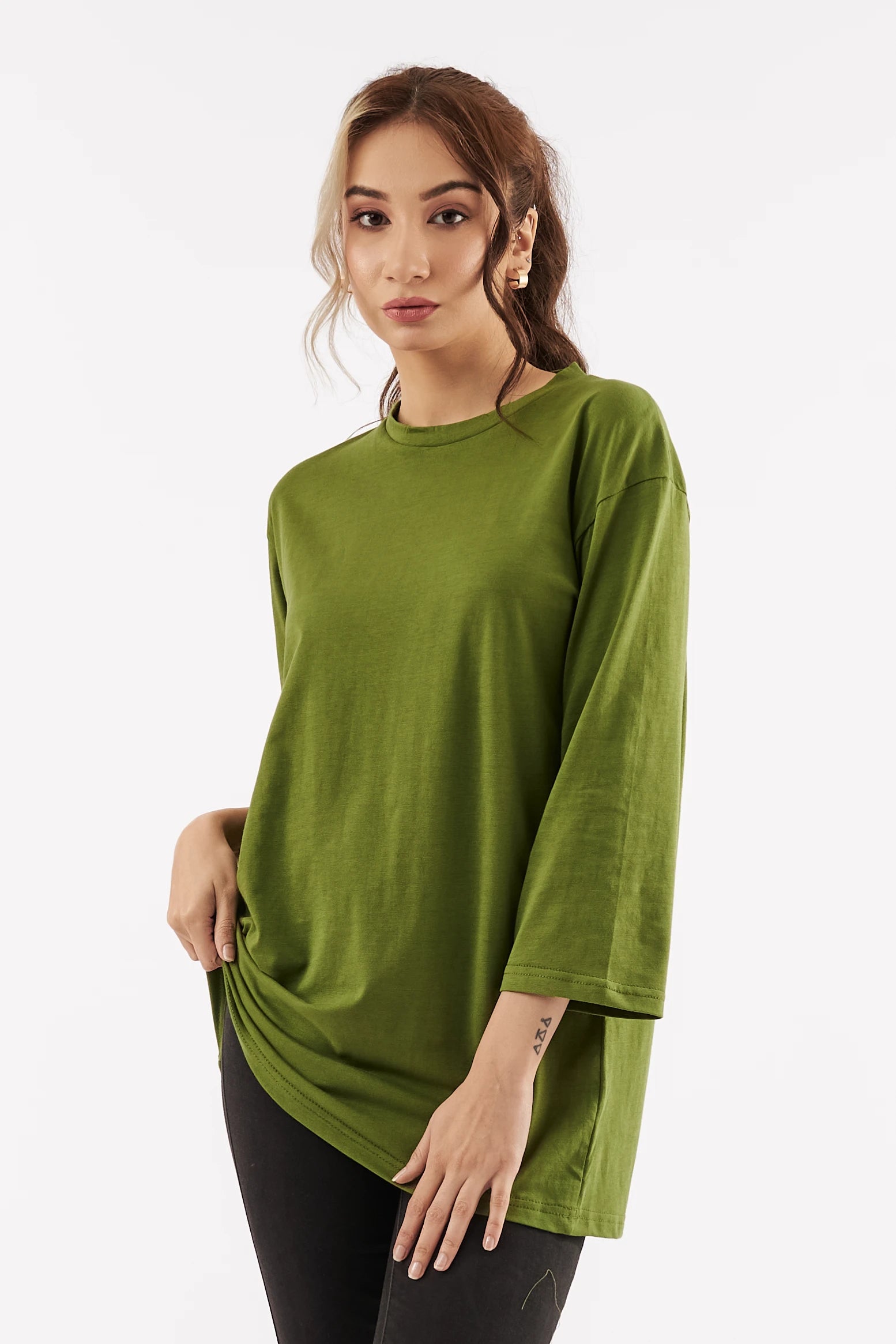 Women's Essential Oversized T-Shirt Olive Green