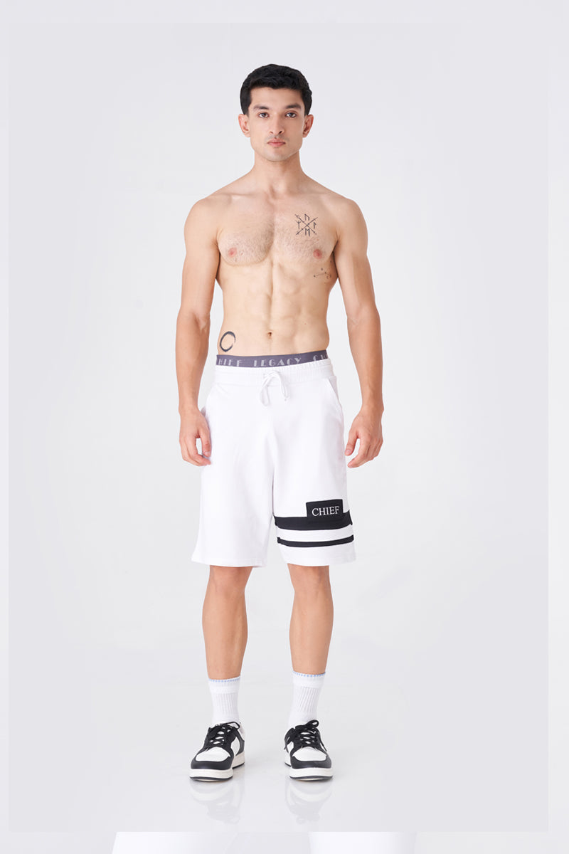 Men's White Gym Shorts for Active Days