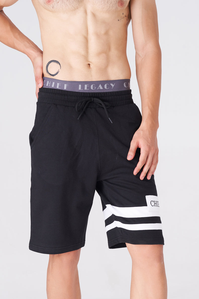 Bold Black Men's Gym Shorts for Active Days