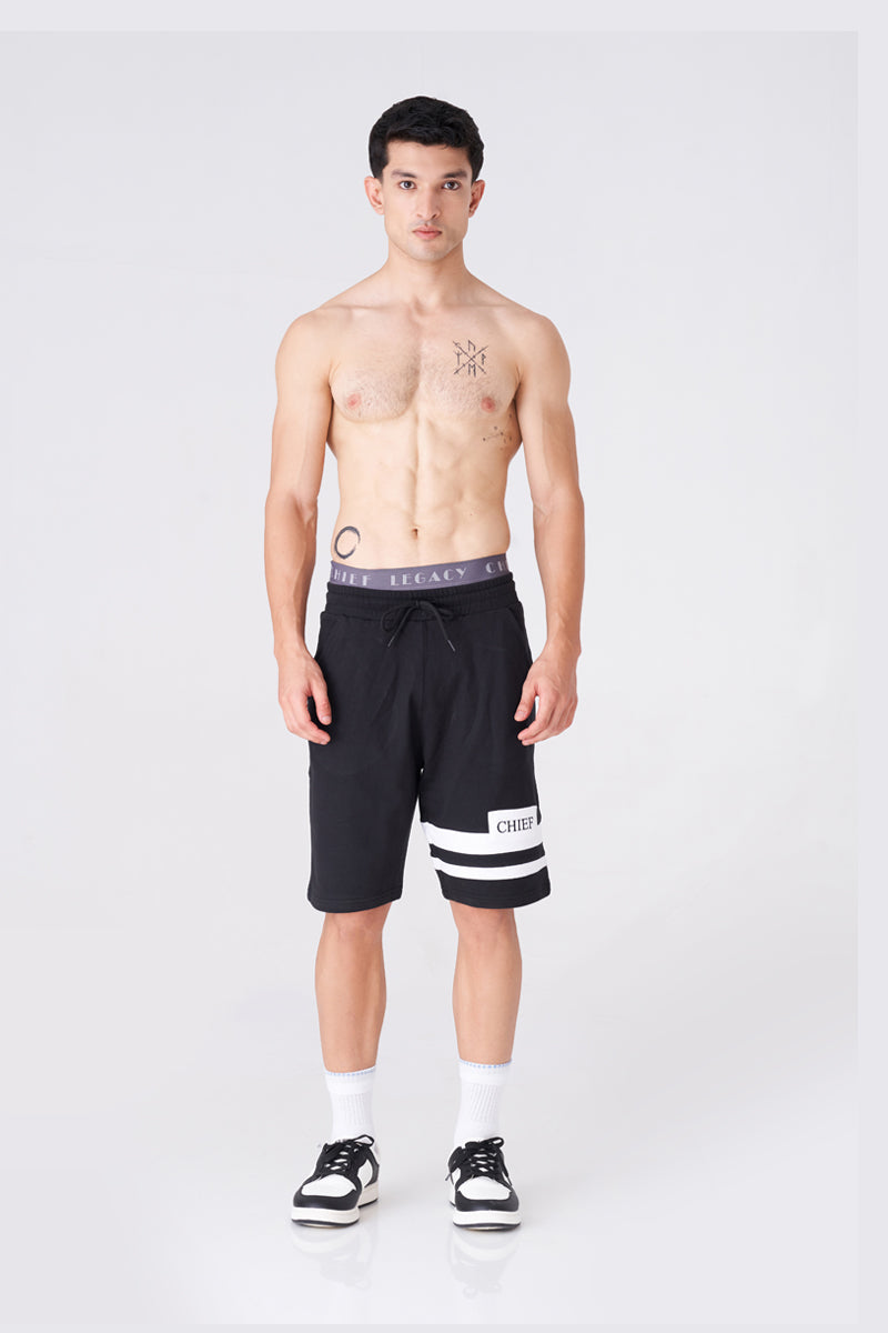 Bold Black Men's Gym Shorts for Active Days