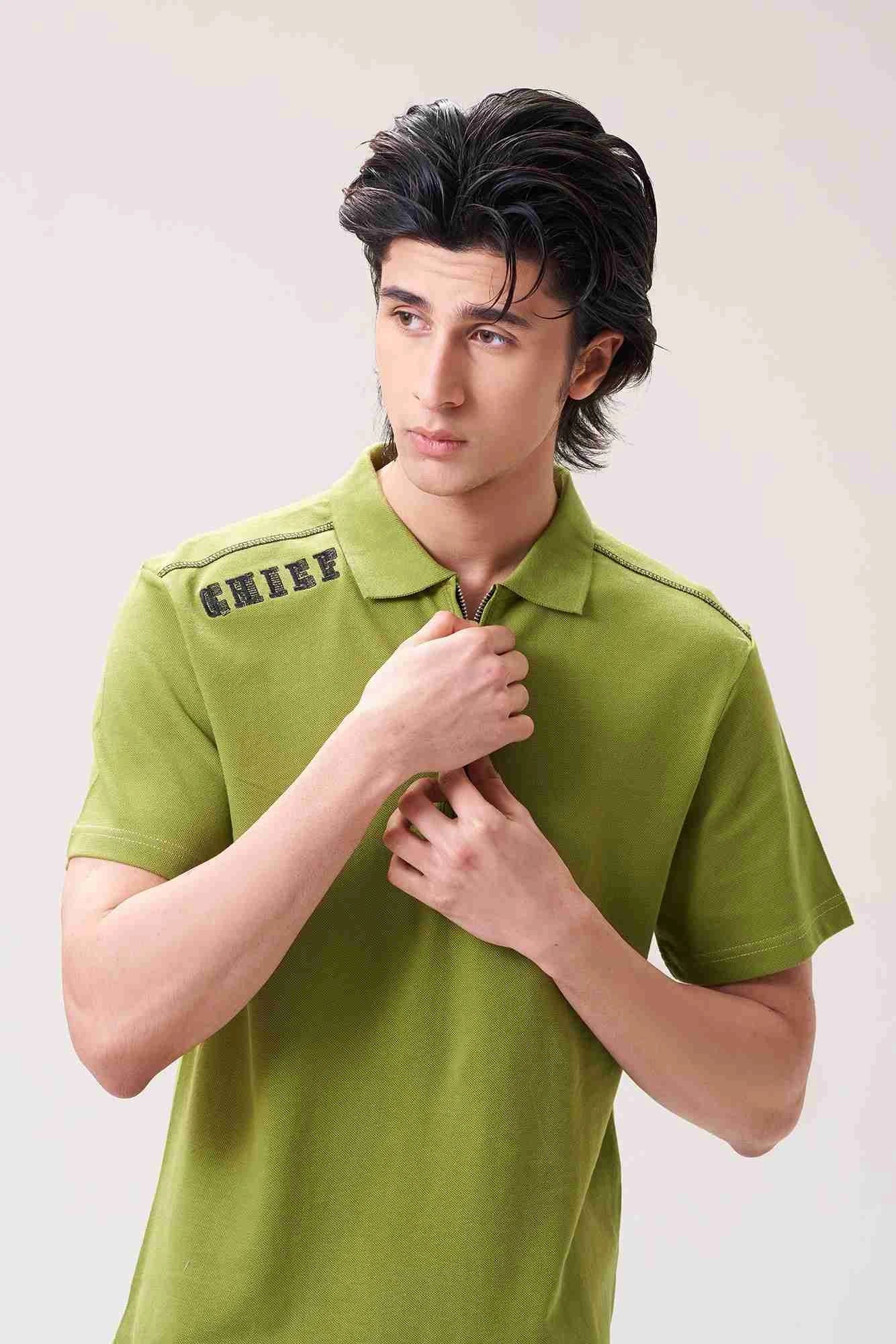 Chief Embroidered Polo Shirt for Men