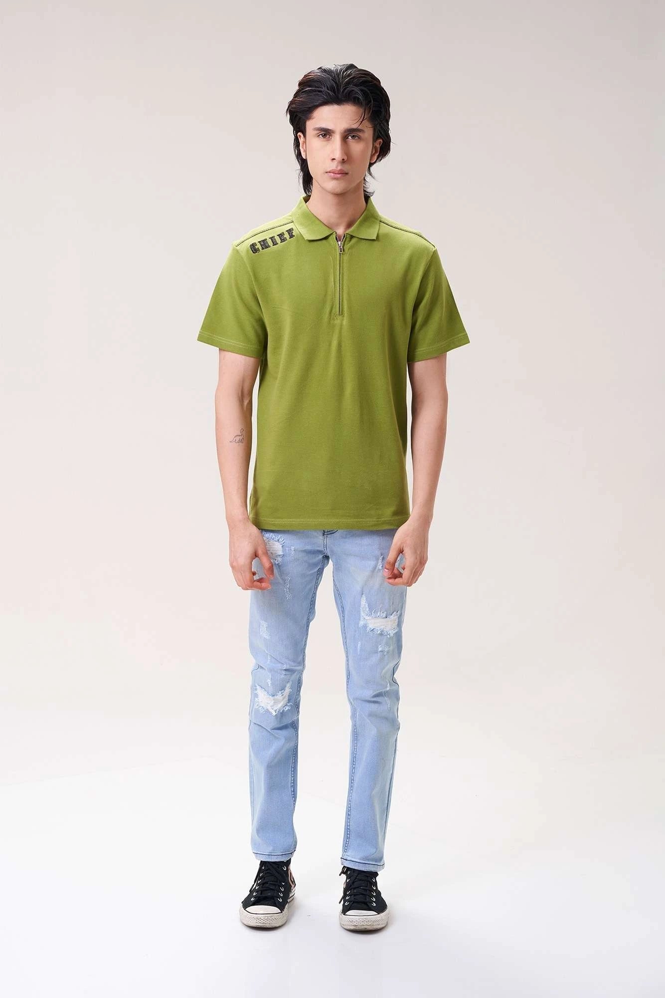 Chief Embroidered Polo Shirt for Men