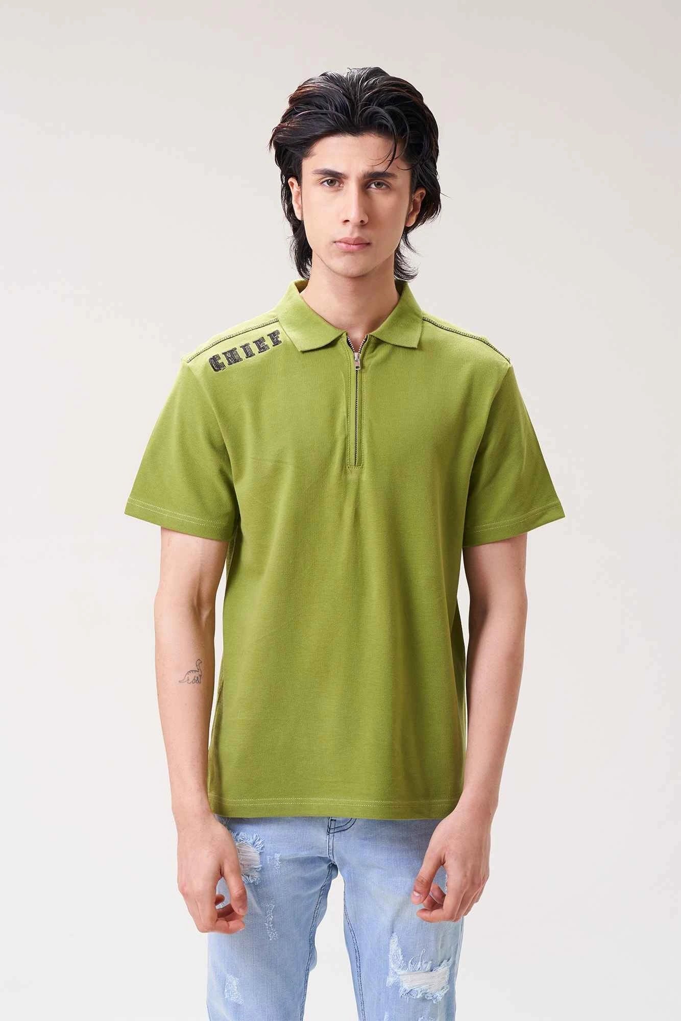 Chief Embroidered Polo Shirt for Men