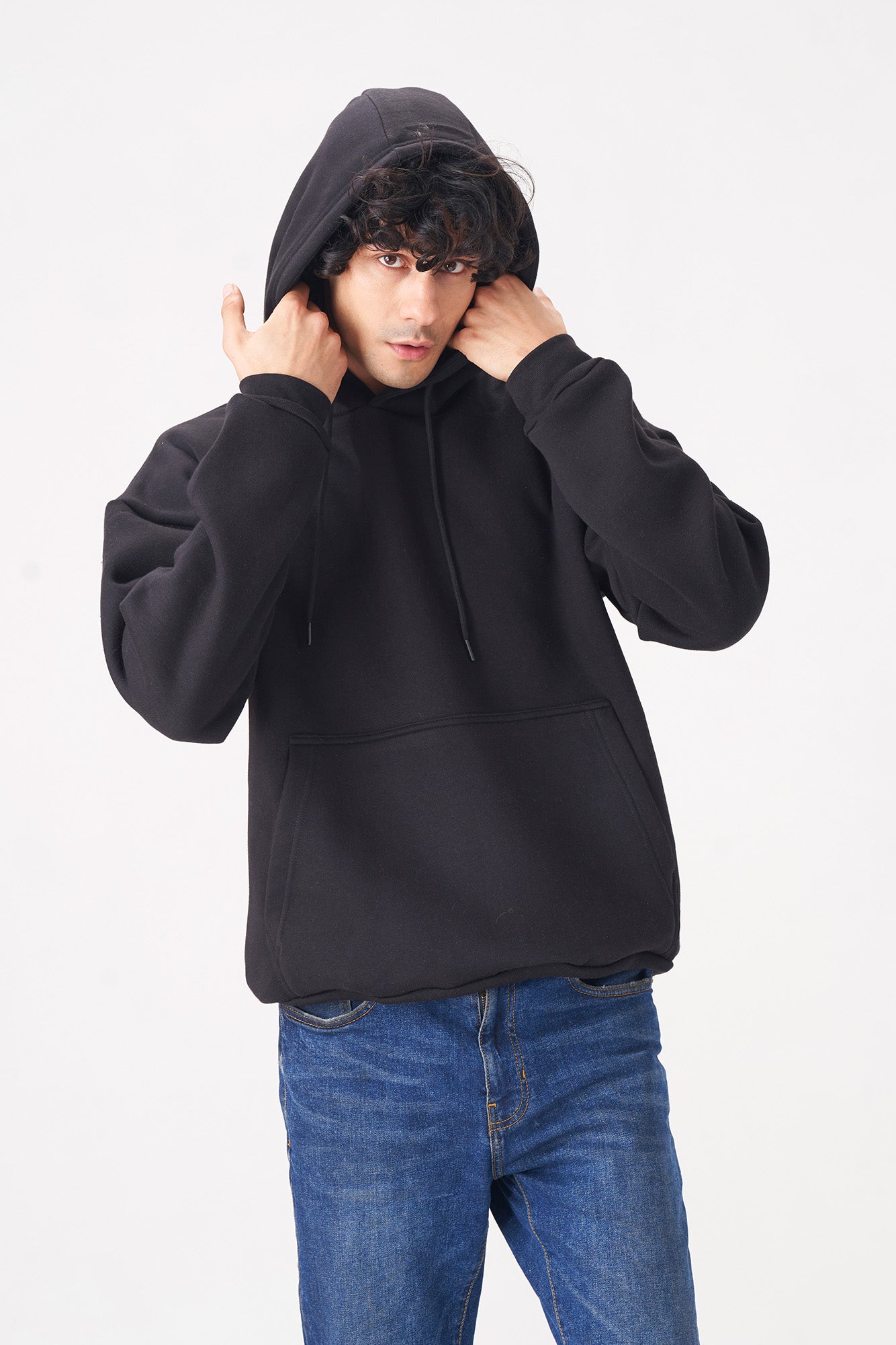 All-Day Comfort in a Classic Black Hoodie