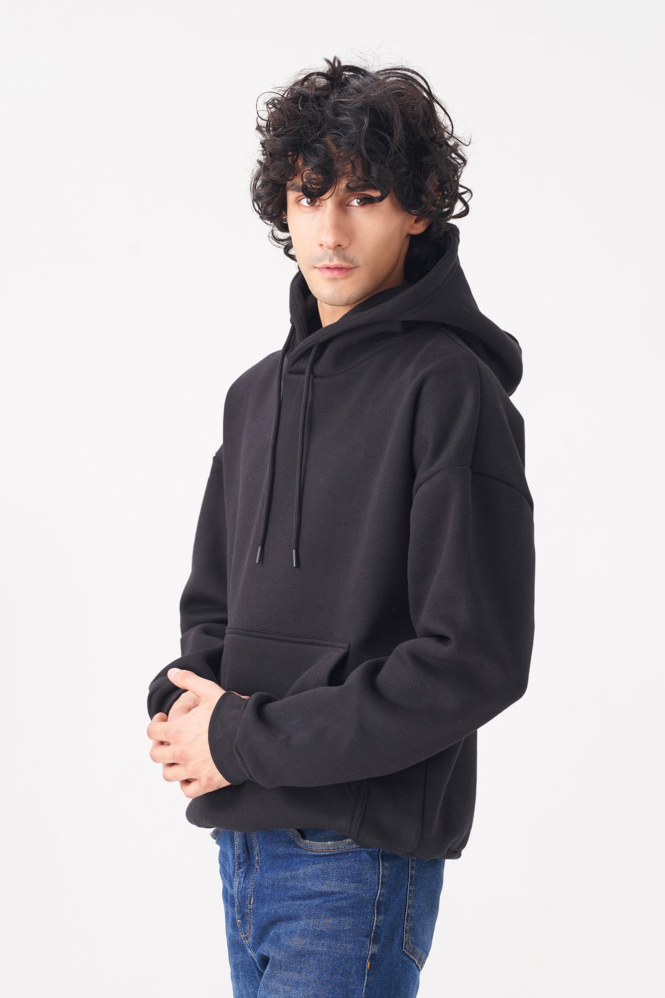 All-Day Comfort in a Classic Black Hoodie