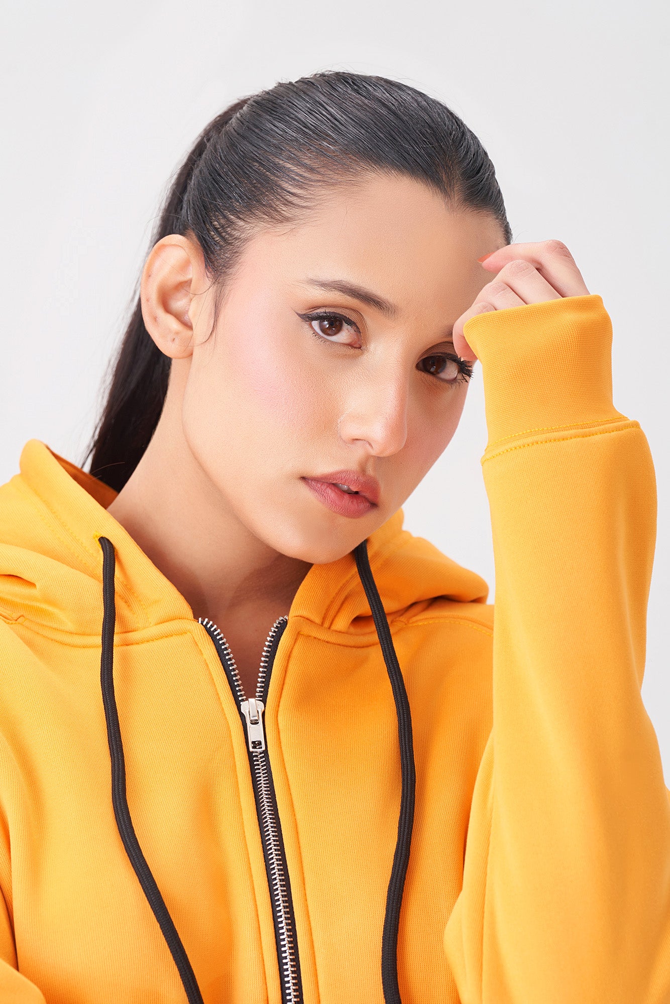 Bright Yellow Zip-Up Hoodie for Men and Women