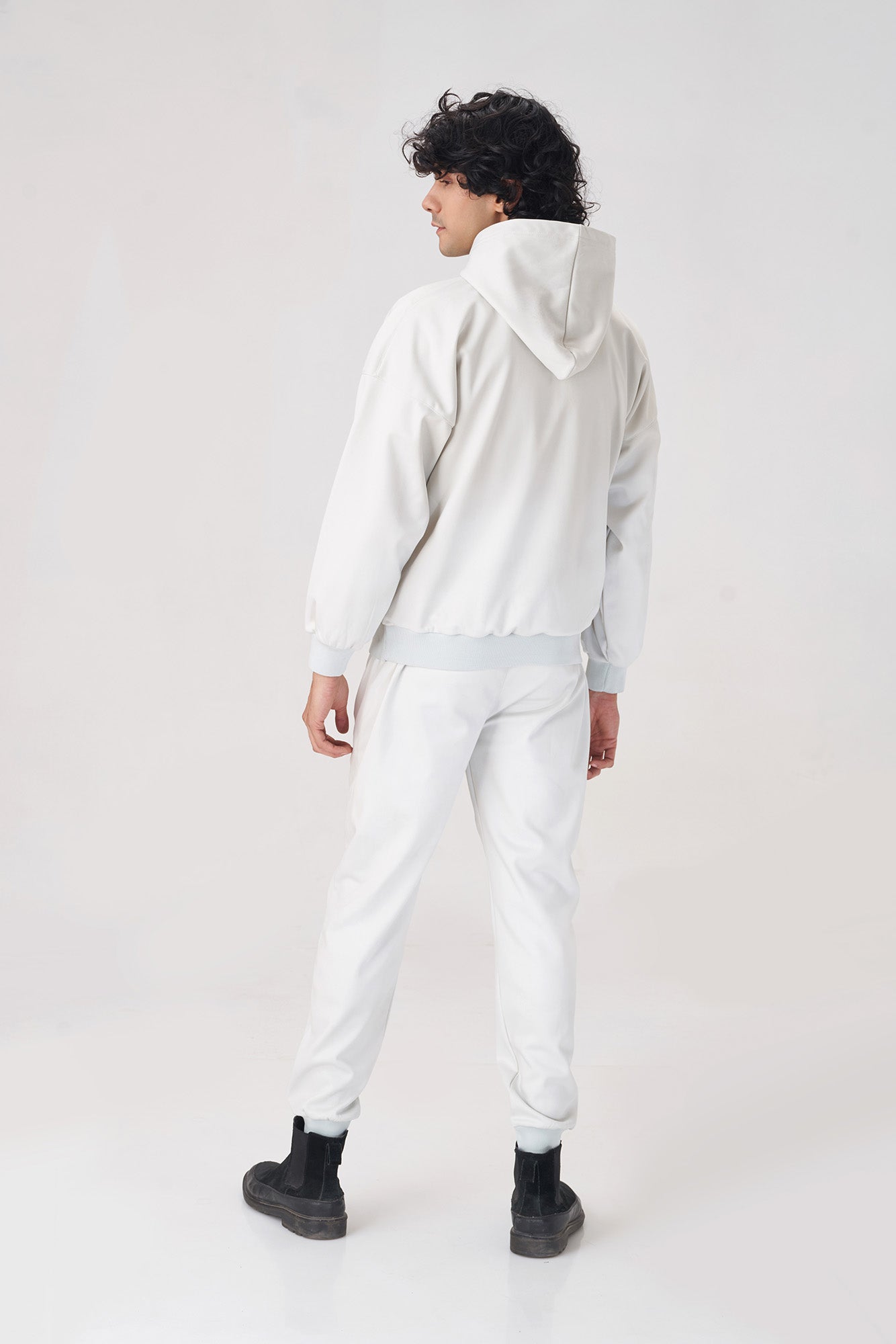 Unisex White Hoodie Tracksuit for Ultimate Comfort and Effortless Style