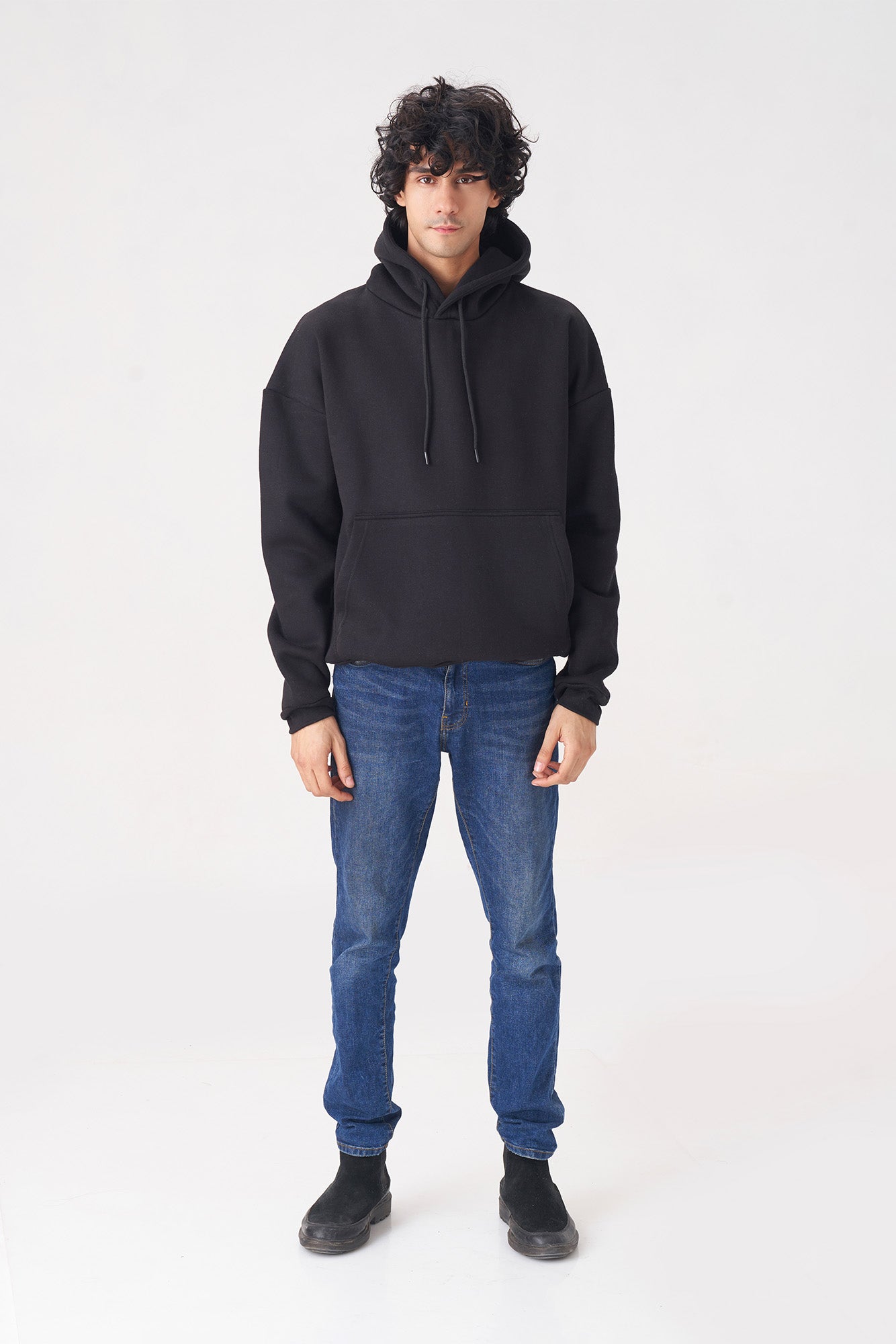 All-Day Comfort in a Classic Black Hoodie