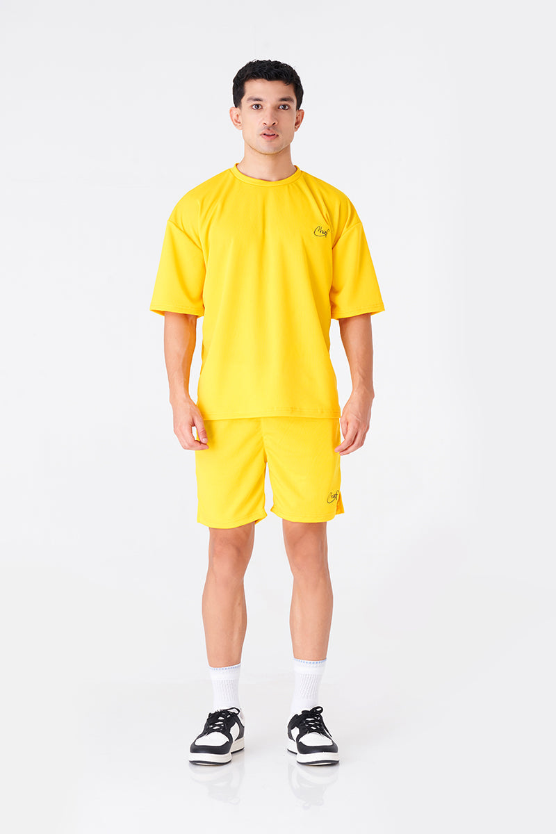 Men's Yellow Gymwear T-Shirt for Peak Performance