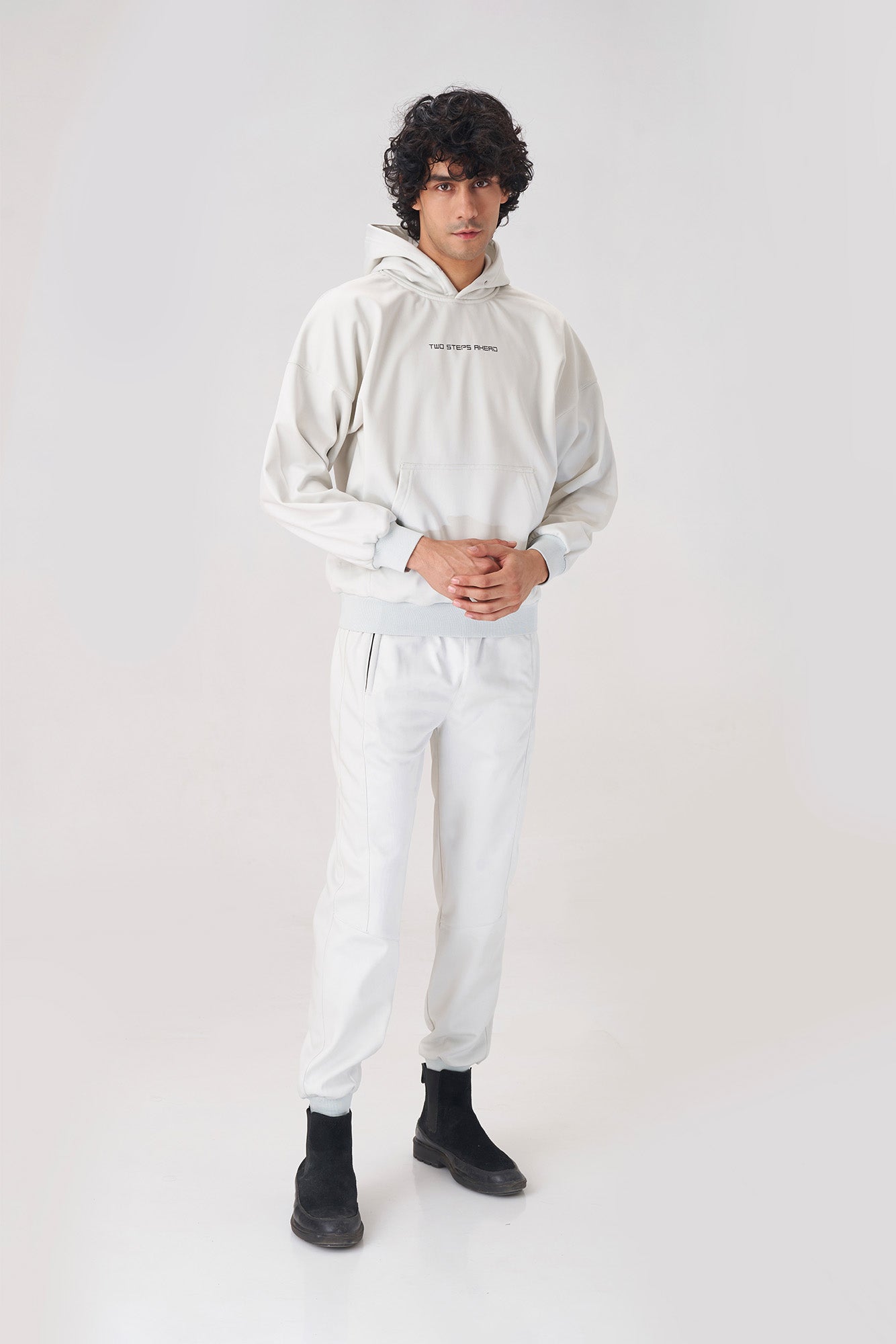 Unisex White Hoodie Tracksuit for Ultimate Comfort and Effortless Style