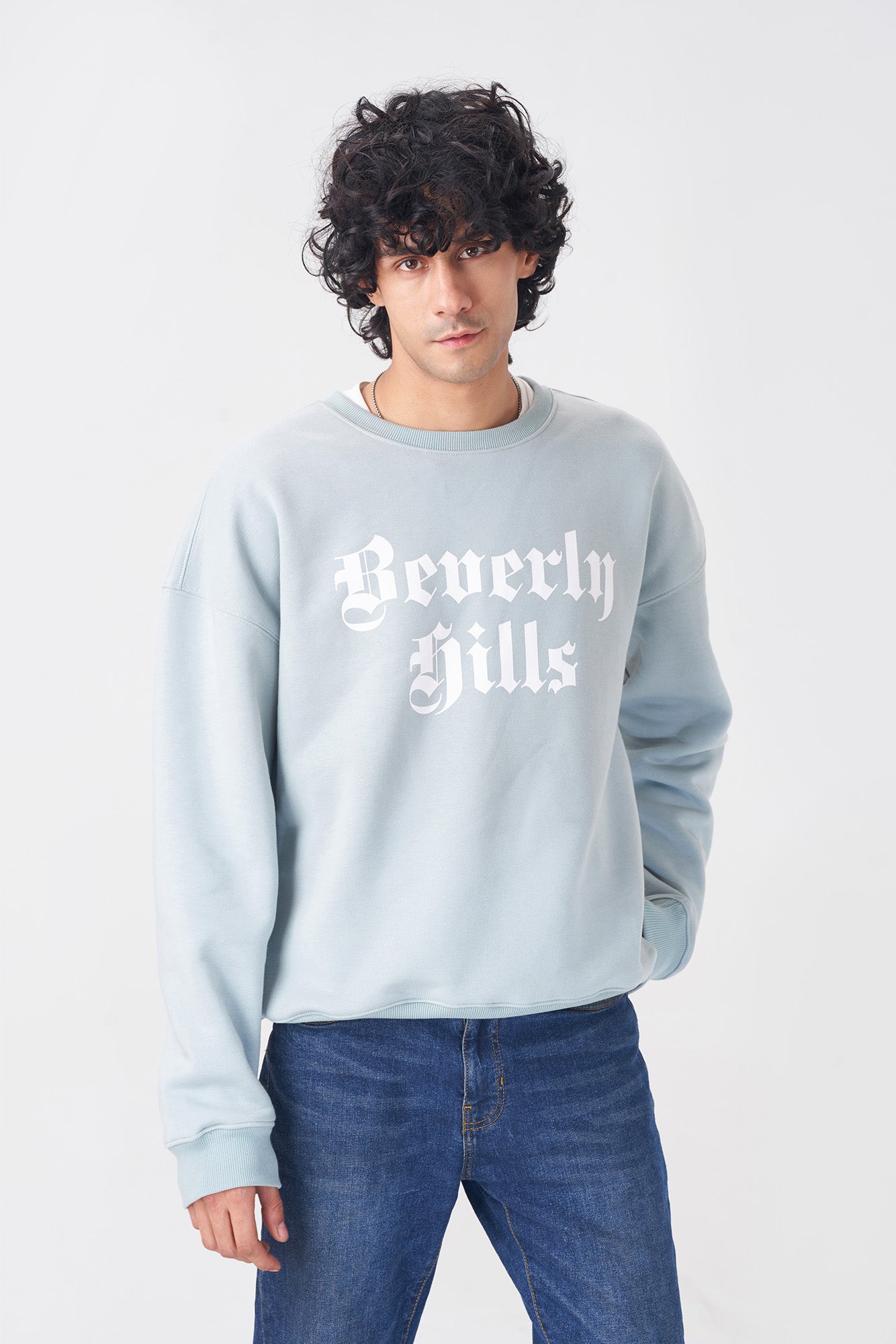 Light Blue Beverly Hills Sweatshirt - Stylish & Comfy