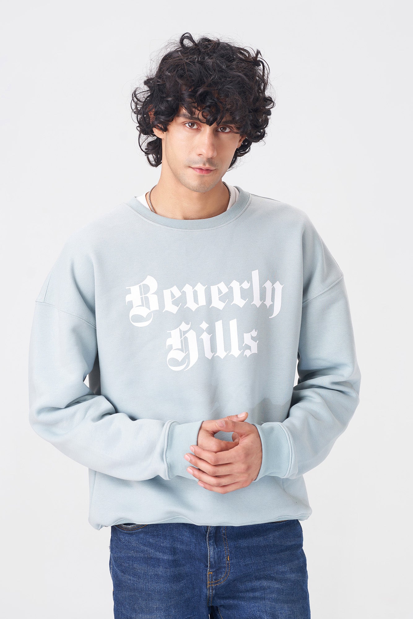 Light Blue Beverly Hills Sweatshirt - Stylish & Comfy