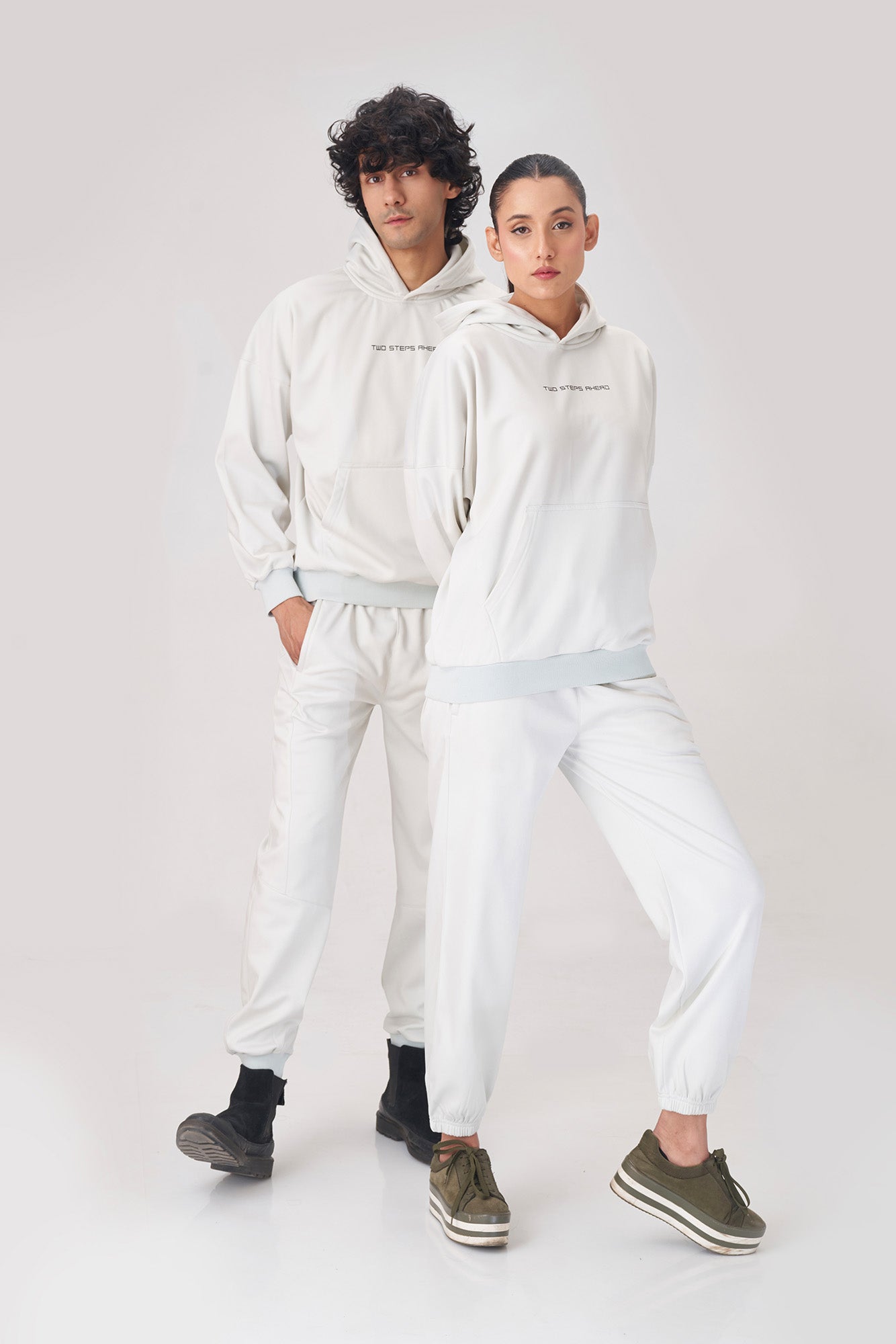 Unisex White Hoodie Tracksuit for Ultimate Comfort and Effortless Style