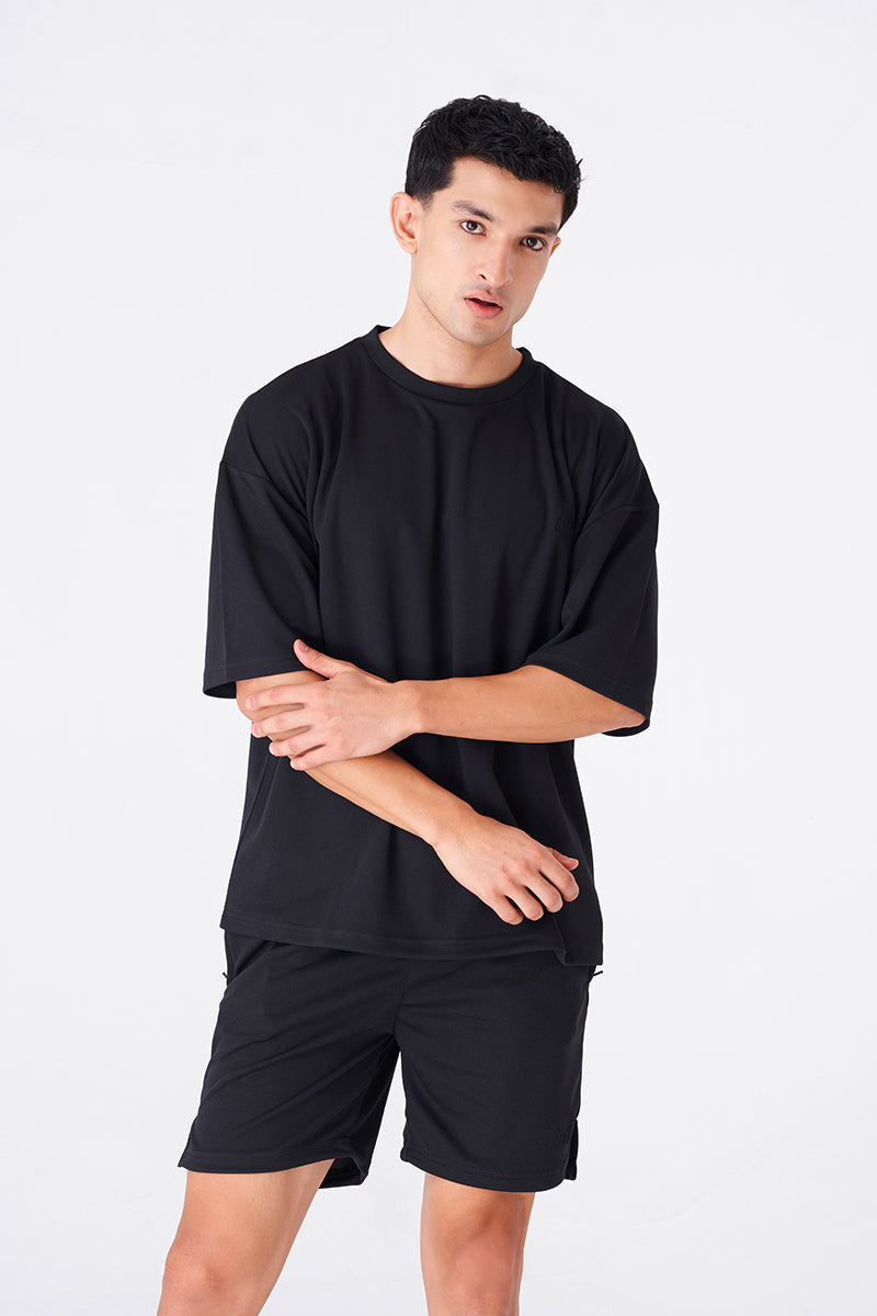 Men's Black Performance Gymwear Tee