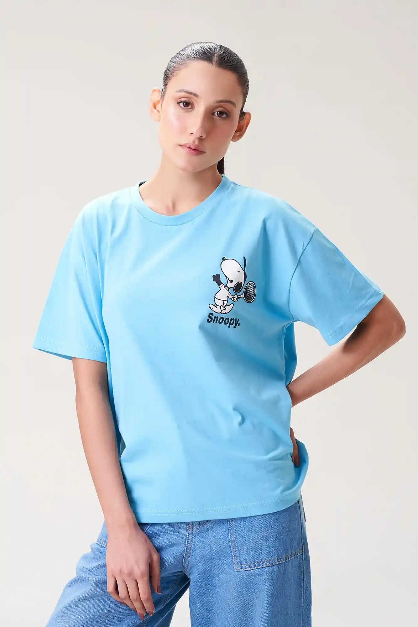 Fun and Playful Oversized Snoopy Graphic T-Shirt