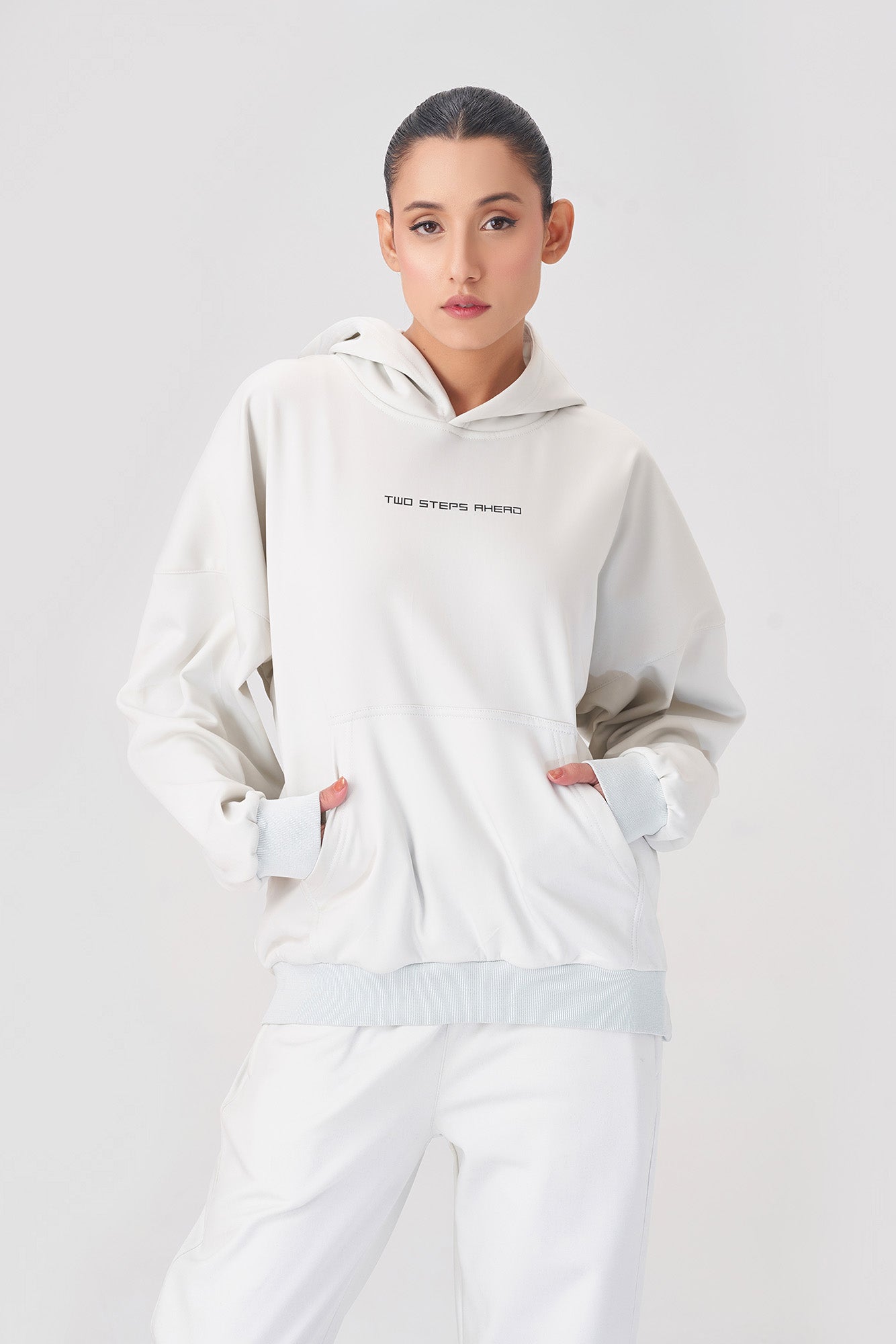 Unisex White Hoodie Tracksuit for Ultimate Comfort and Effortless Style