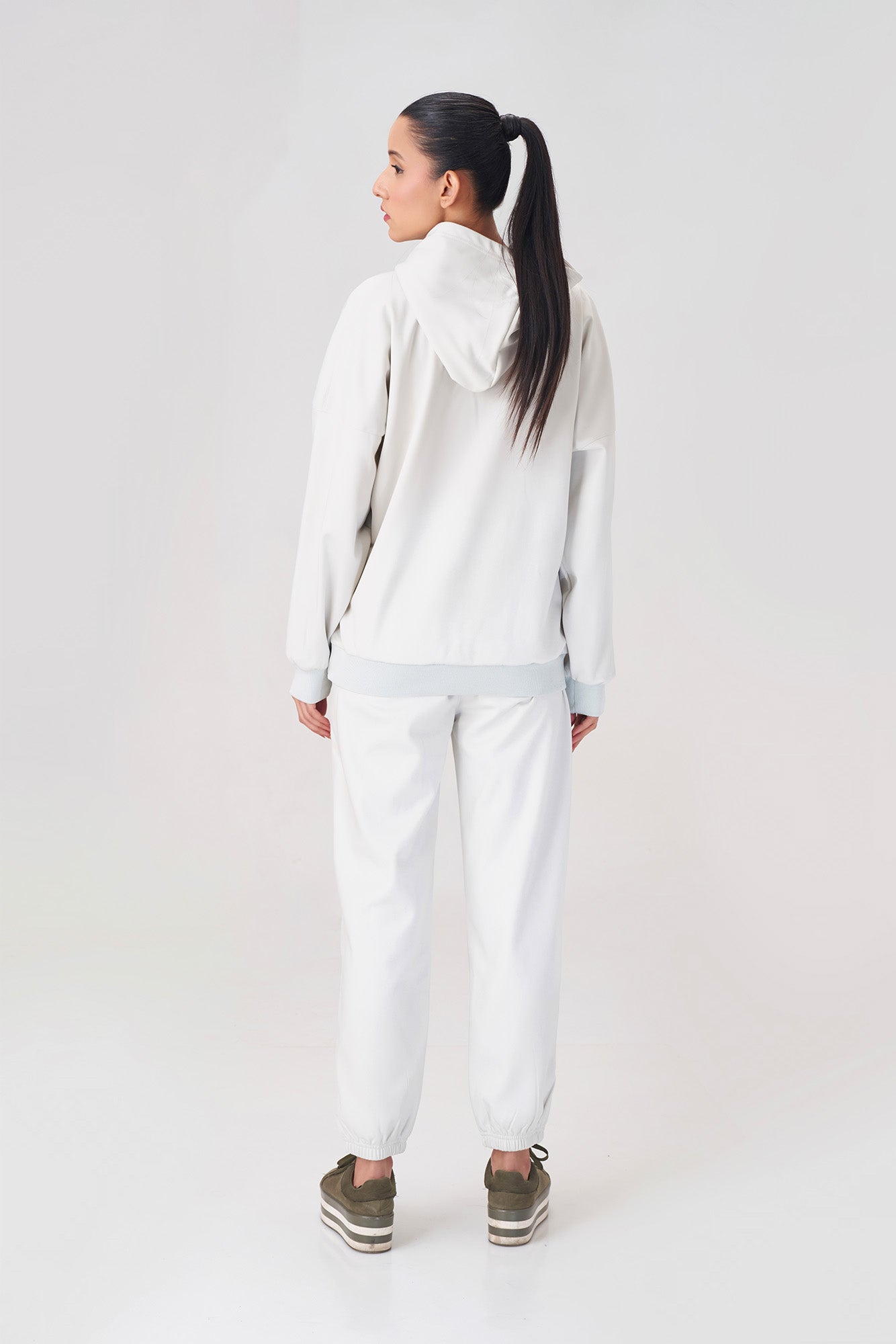 Unisex White Hoodie Tracksuit for Ultimate Comfort and Effortless Style