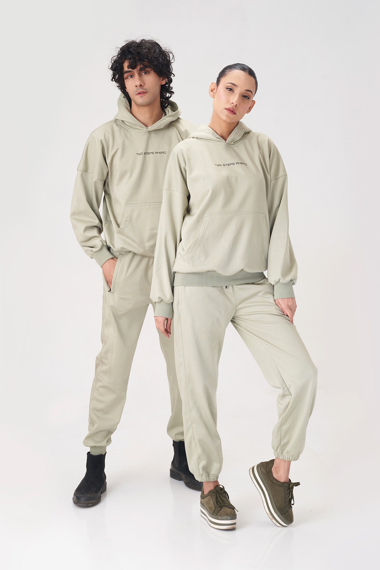 Unisex Sage Green Hoodie Tracksuit