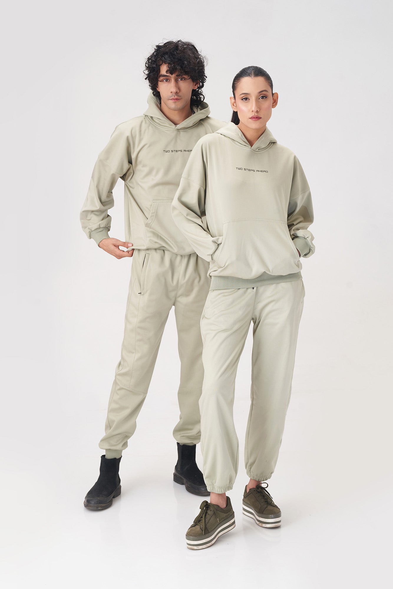 Unisex Sage Green Hoodie Tracksuit