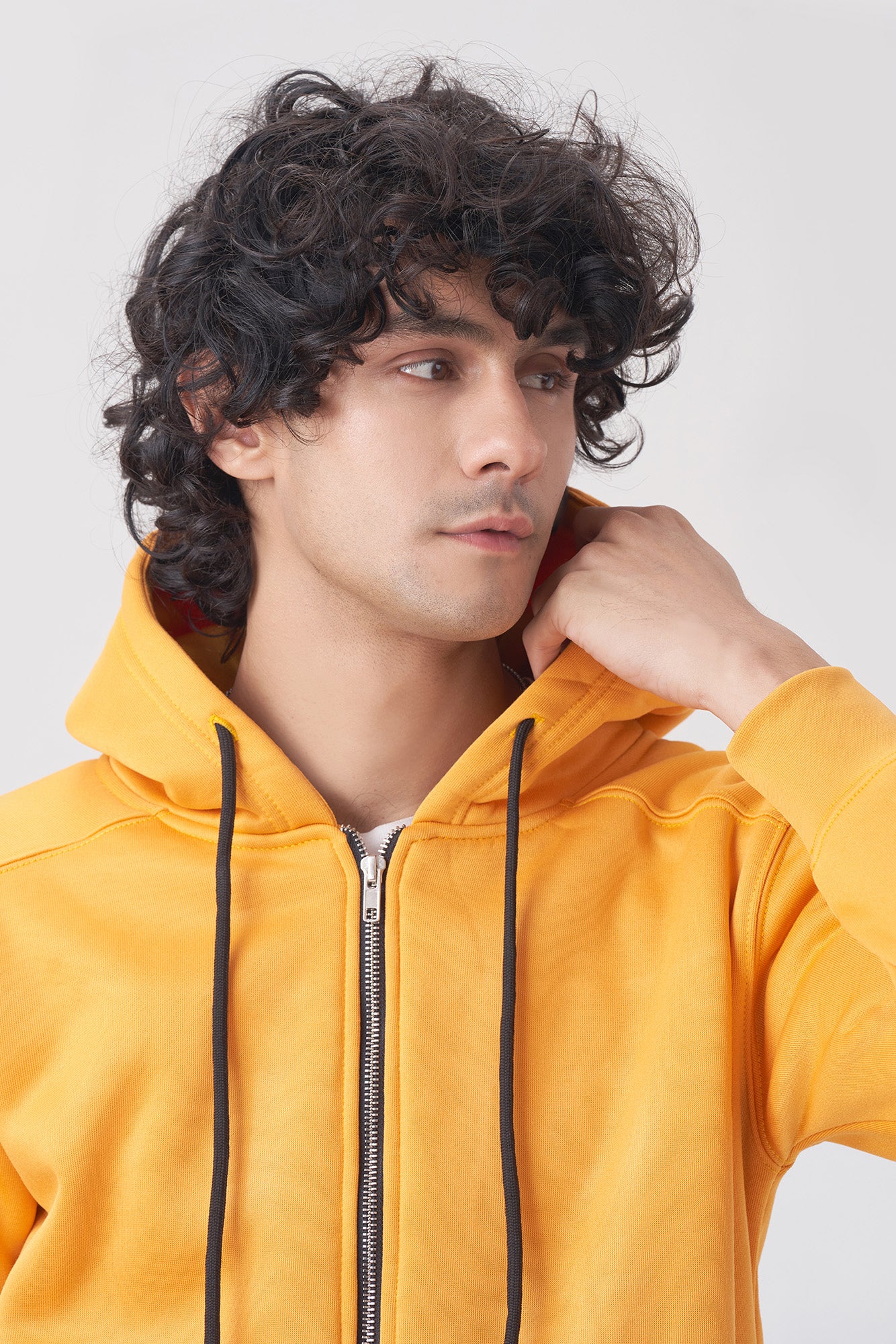 Bright Yellow Zip-Up Hoodie for Men and Women