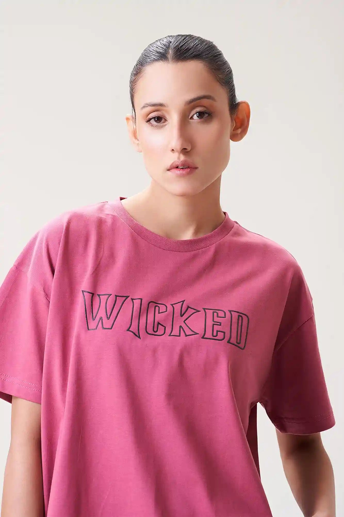 Bold and Trendy Oversized Tee with "WICKED" Print