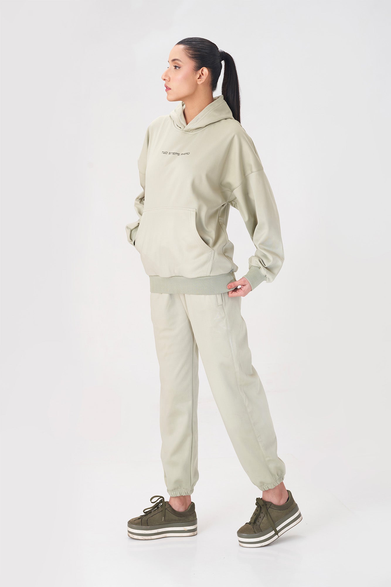 Unisex Sage Green Hoodie Tracksuit