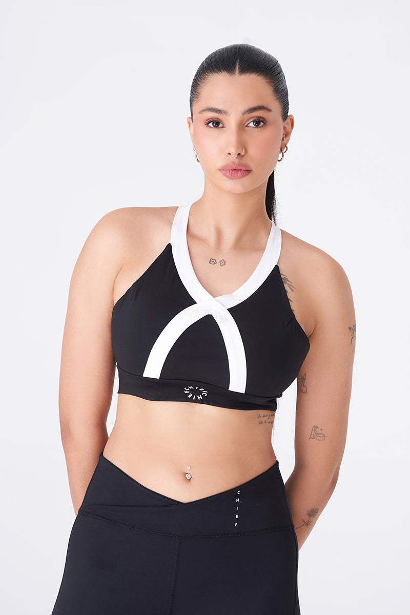 Sleek Black Sports Bra and Legging