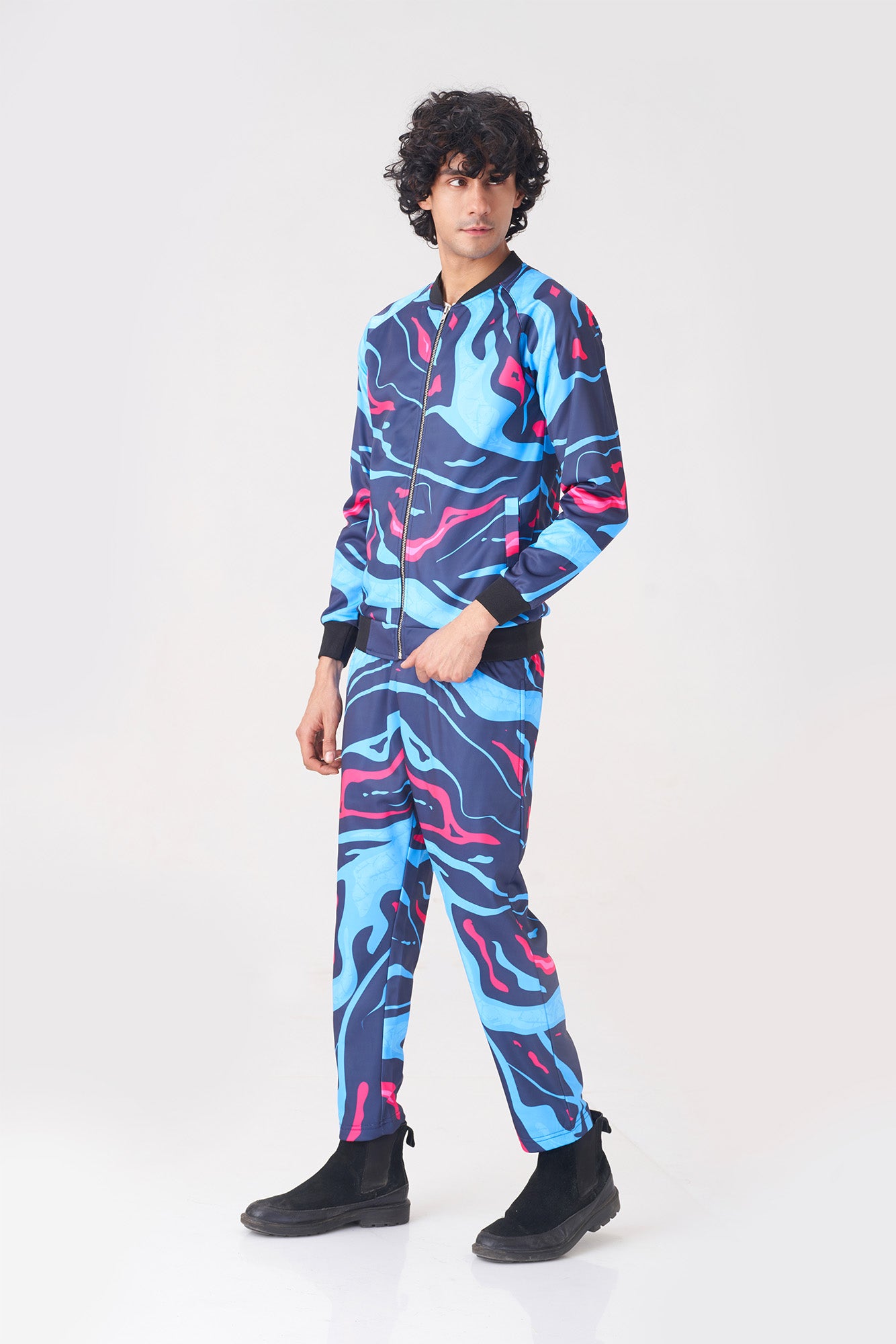 Introducing Our Bold Abstract Pattern Tracksuit for Men