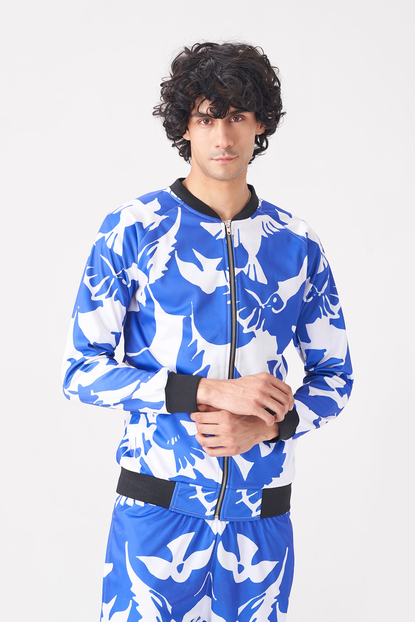 Blue Bird Pattern Tracksuit for Men