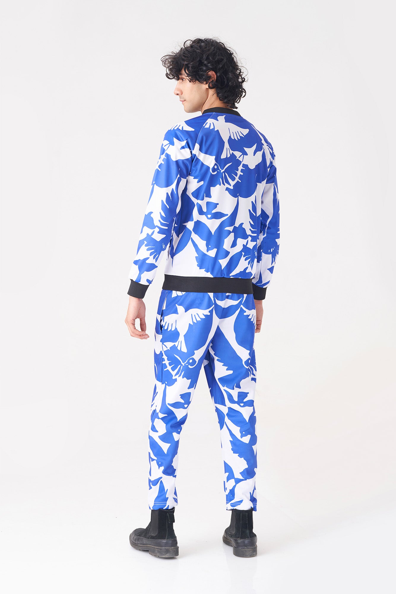 Blue Bird Pattern Tracksuit for Men