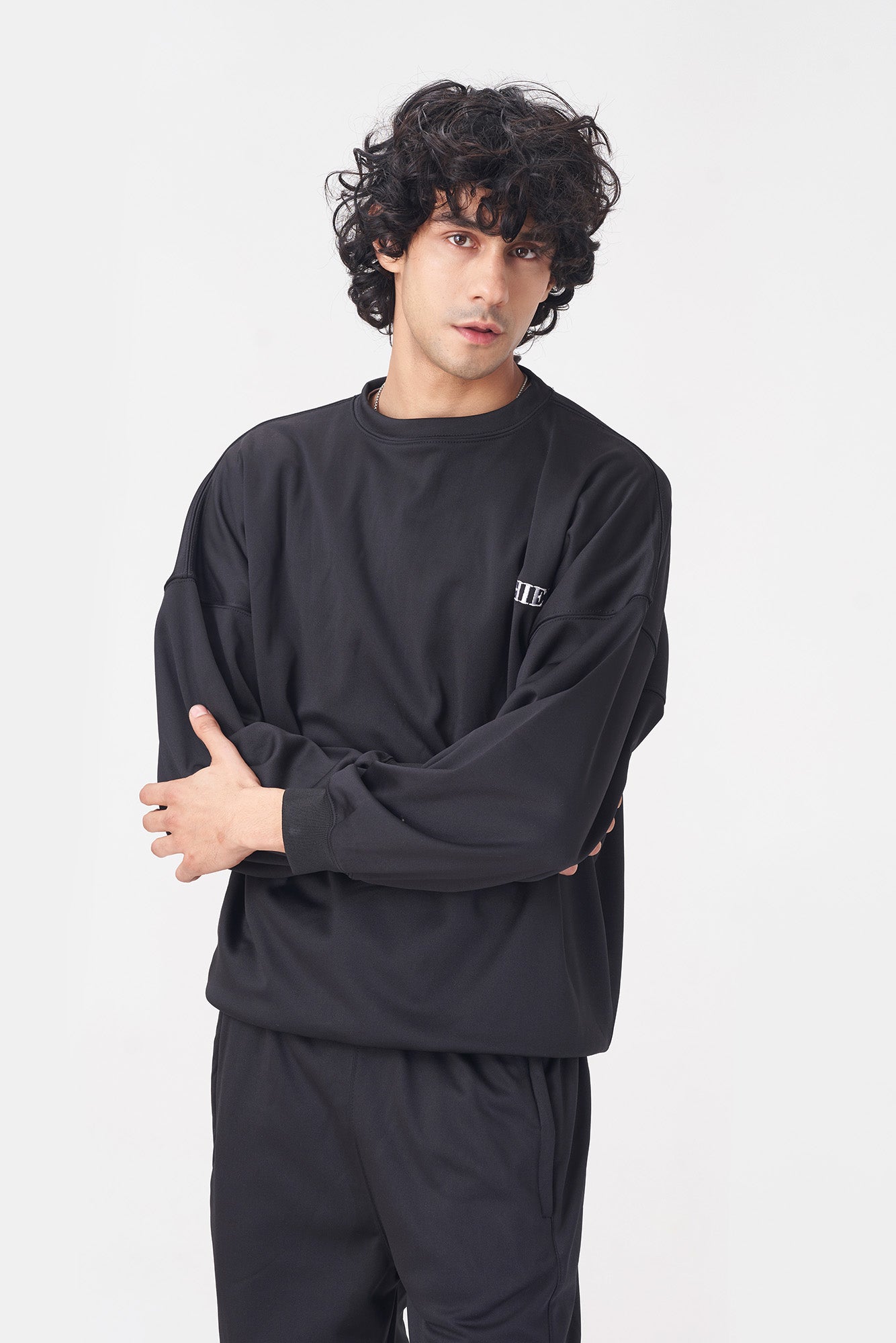 Men’s Black Cargo Tracksuit with "CHIEF" Logo