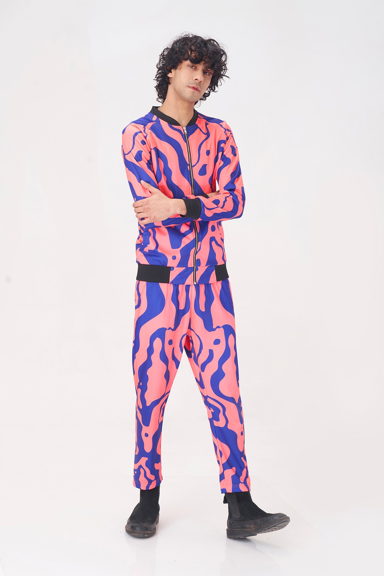 Vibrant Printed Tracksuit for Men