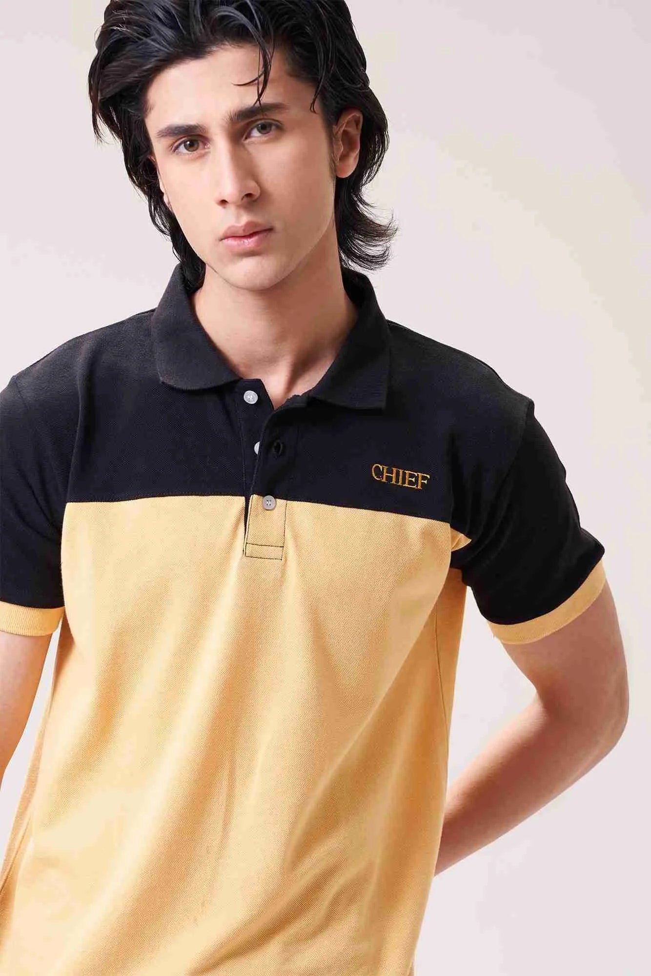 Chief Color Block Polo Shirt for Men