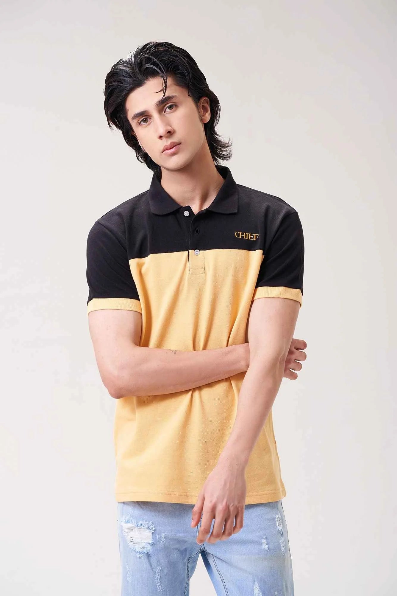 Chief Color Block Polo Shirt for Men