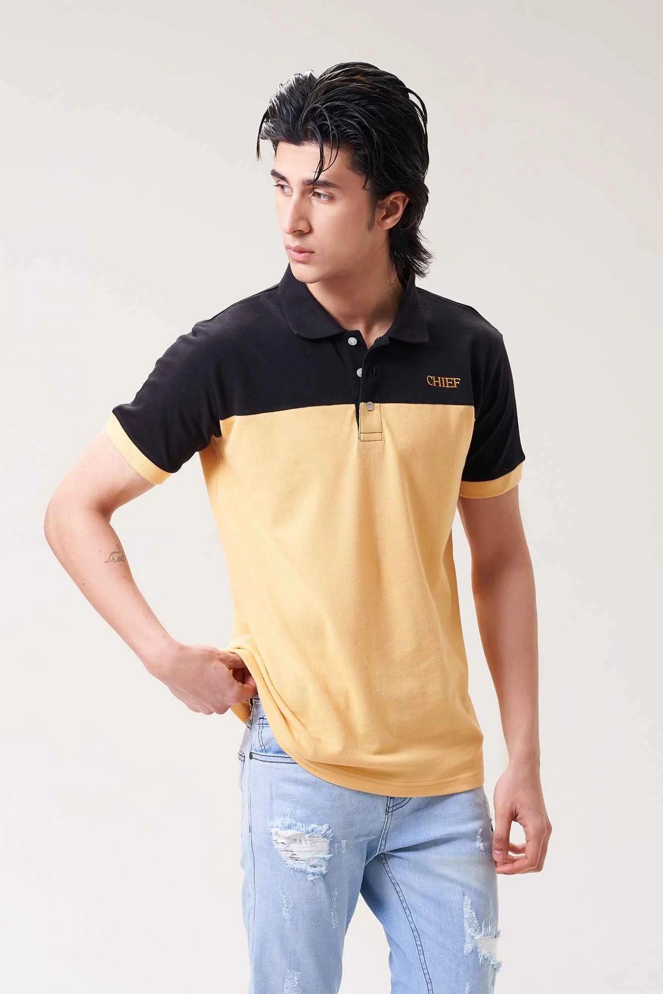 Chief Color Block Polo Shirt for Men