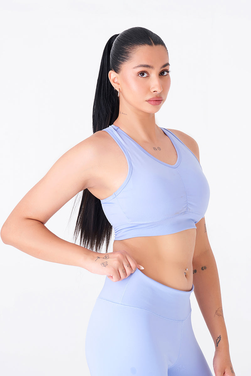 Sleek and Modern Sky Blue Sports Bra & Legging