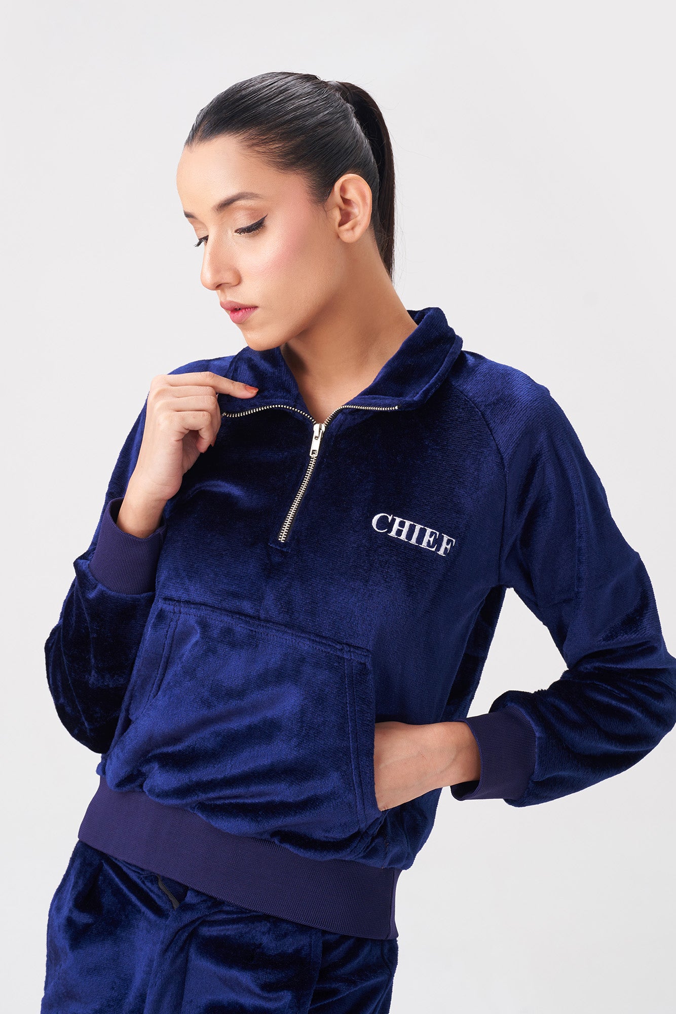 The Chief Velvet Hoody Tracksuit for Women