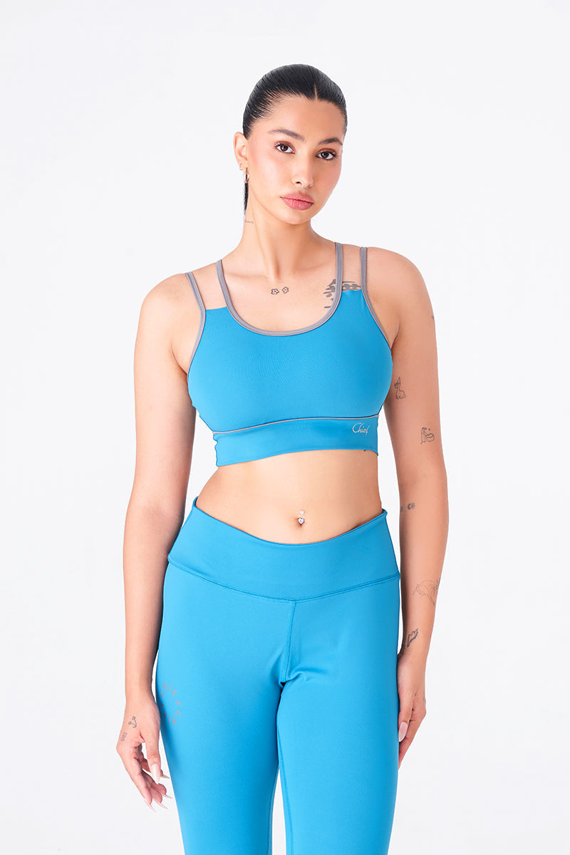 Royal Green Sports Bra