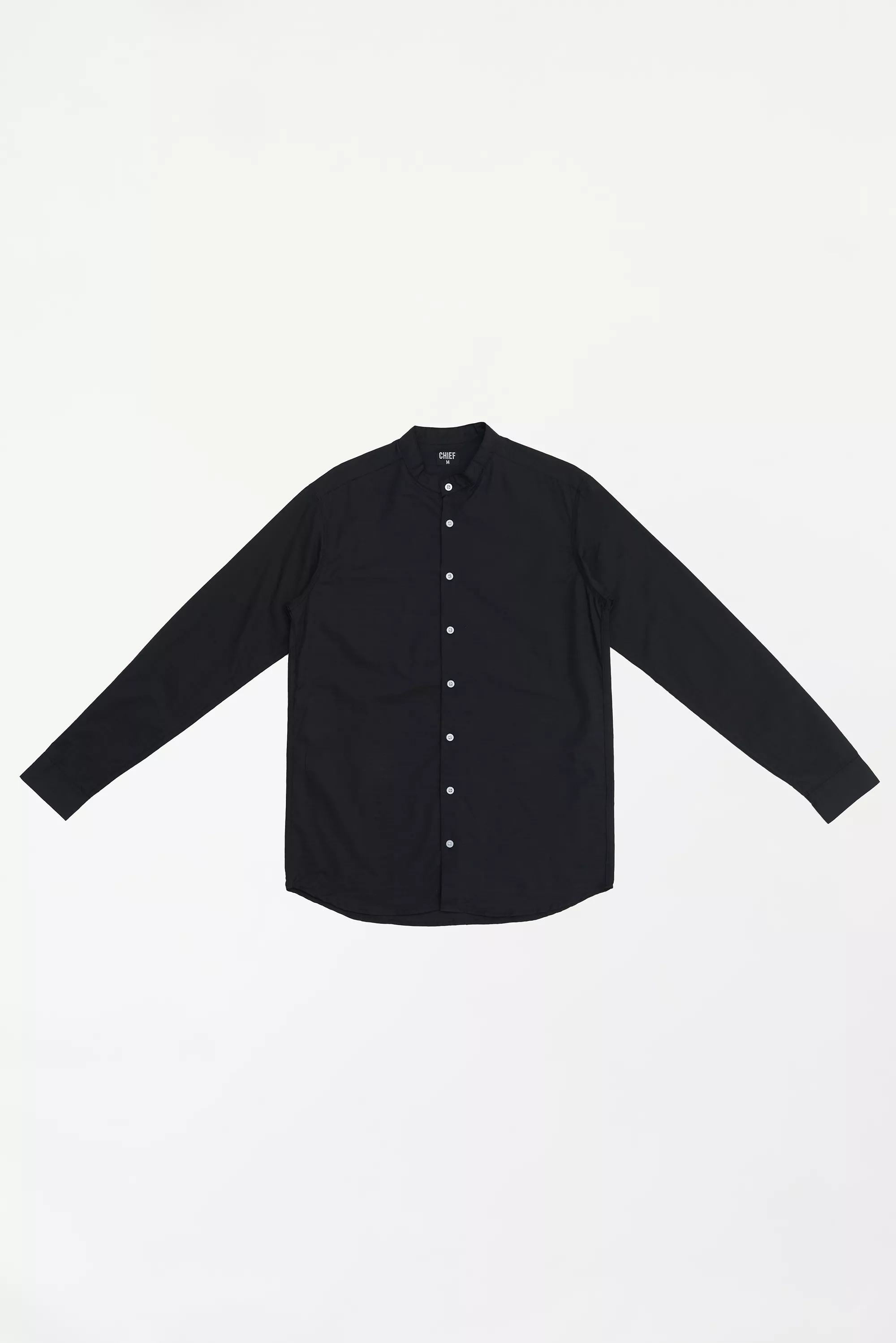 Men's Textured Button-Up Shirt Black