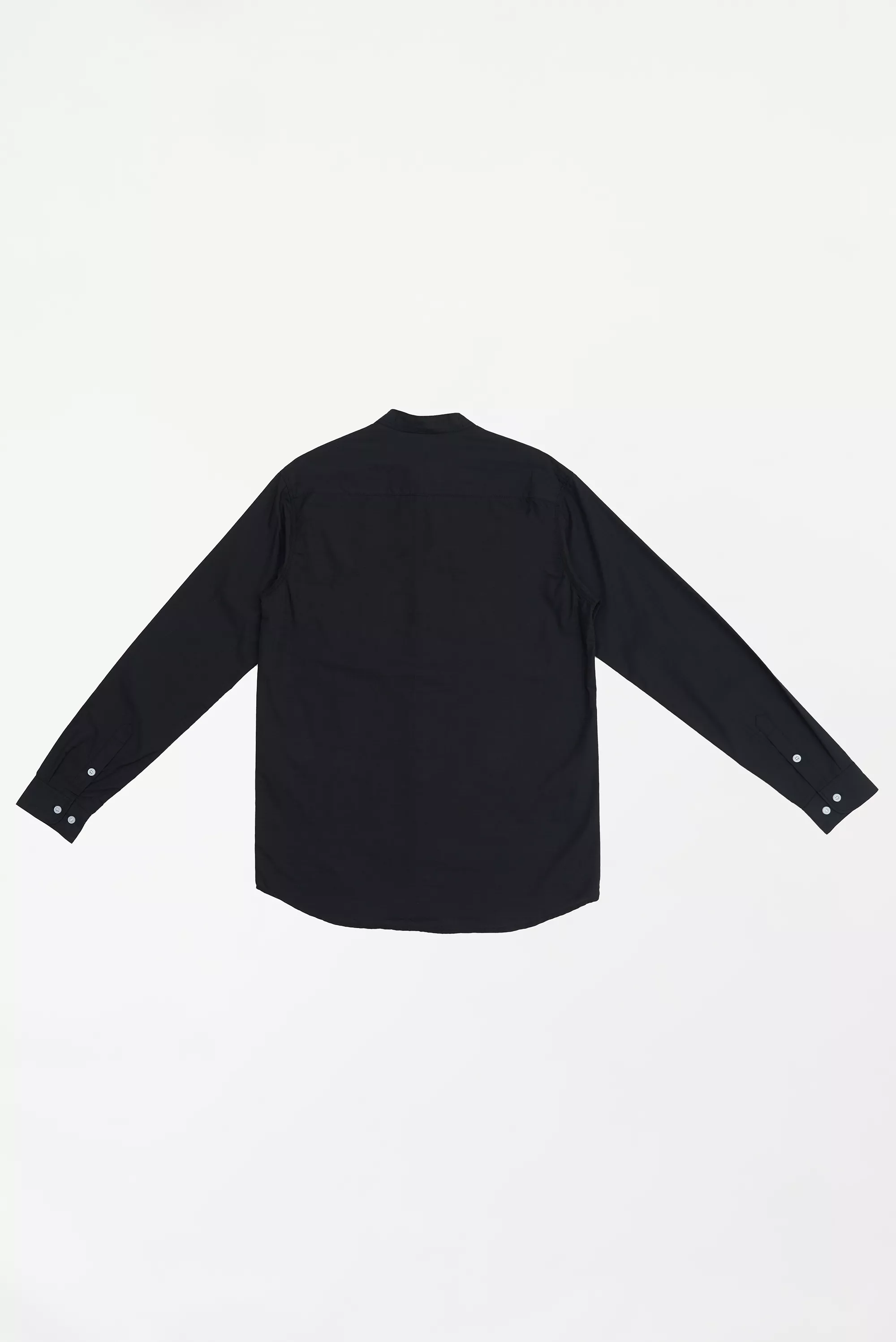 Men's Textured Button-Up Shirt Black
