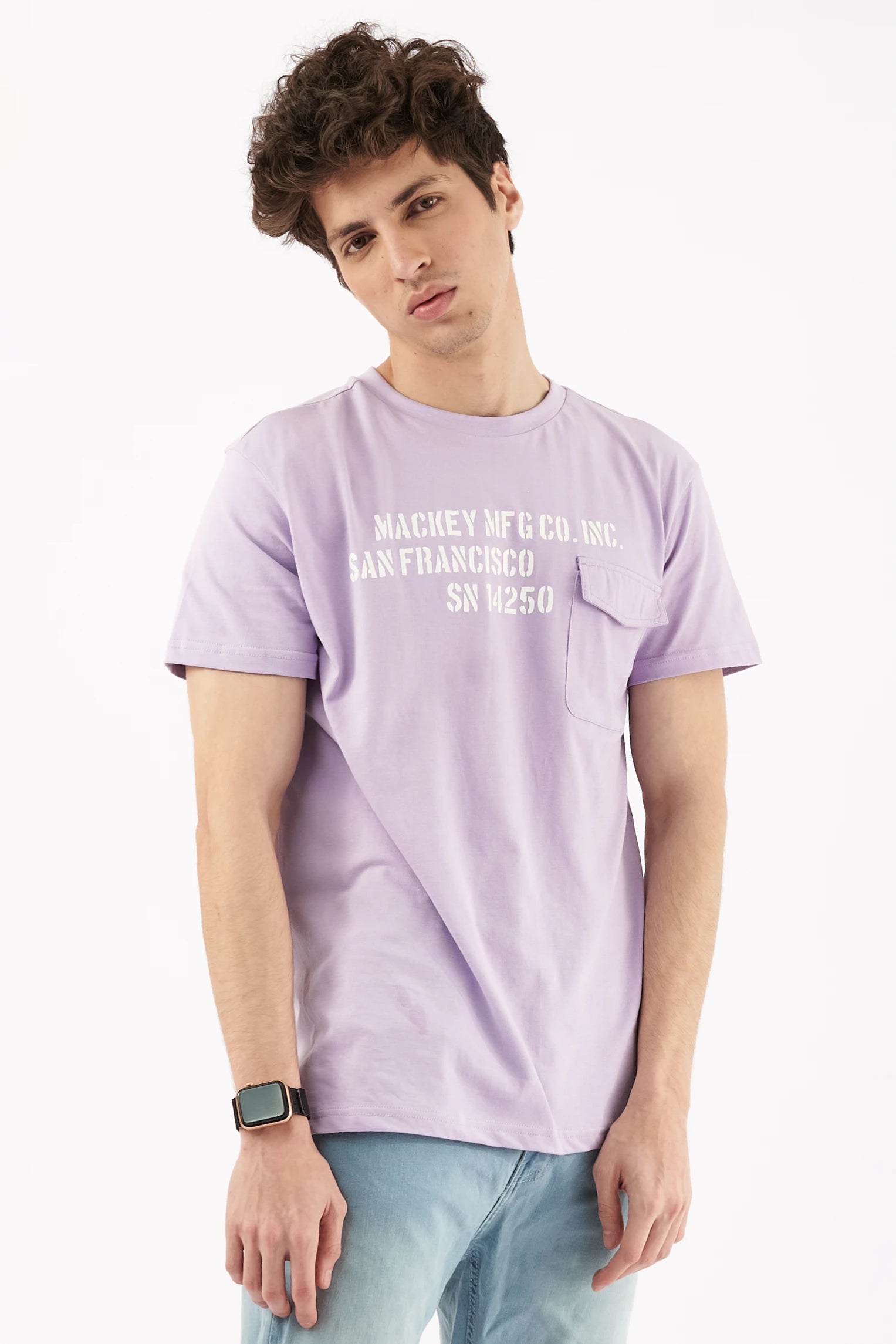 Men's Pocket T-Shirt Purple