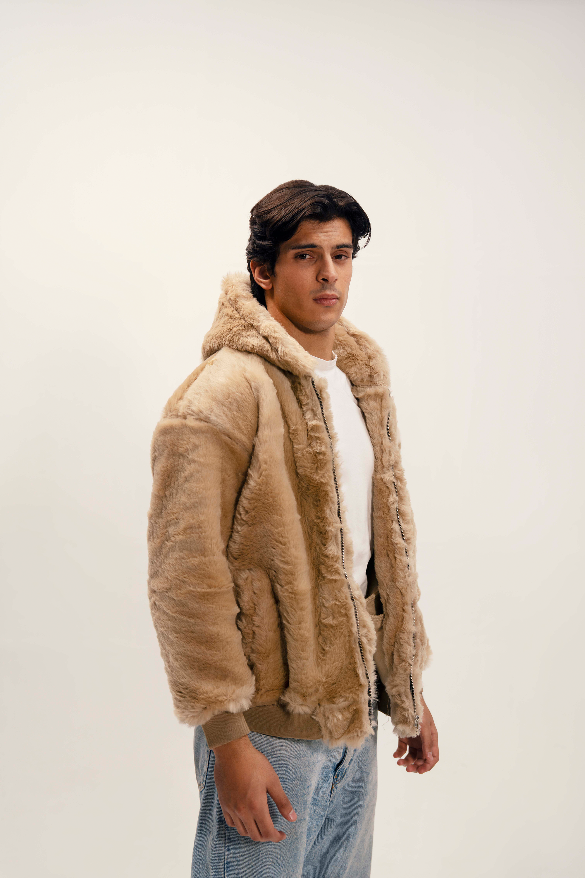 Unisex Oversized Fur Hoodie