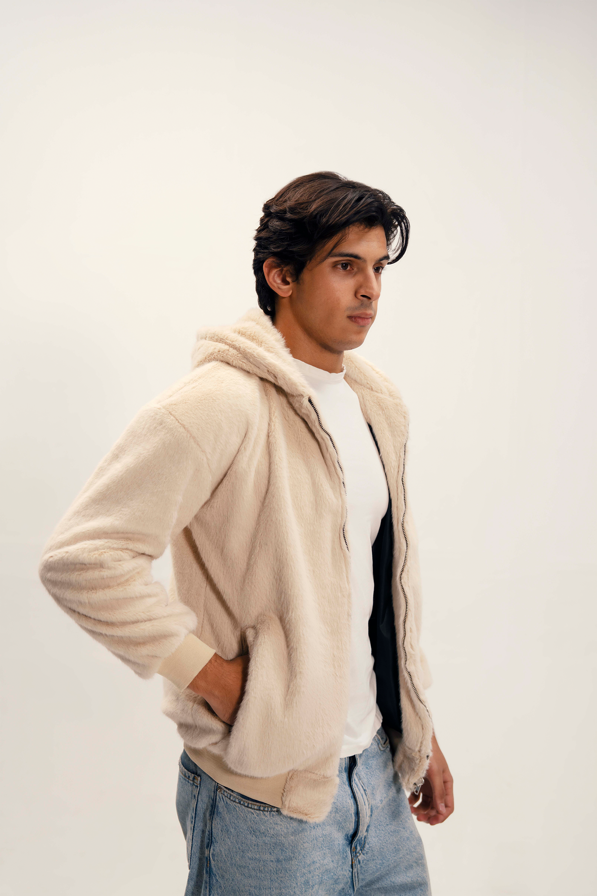 Unisex Oversized Fur Hoodie