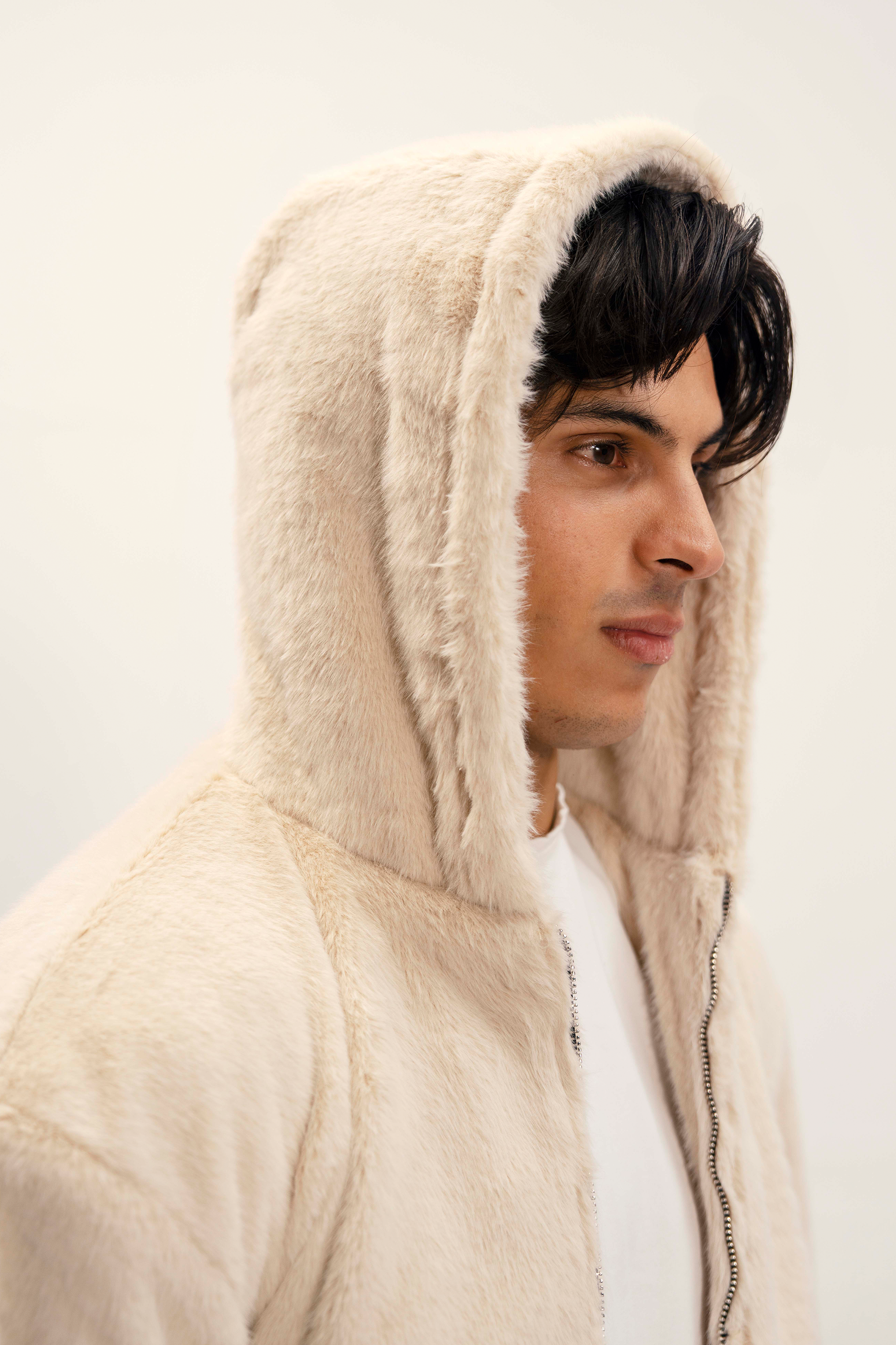 Unisex Oversized Fur Hoodie